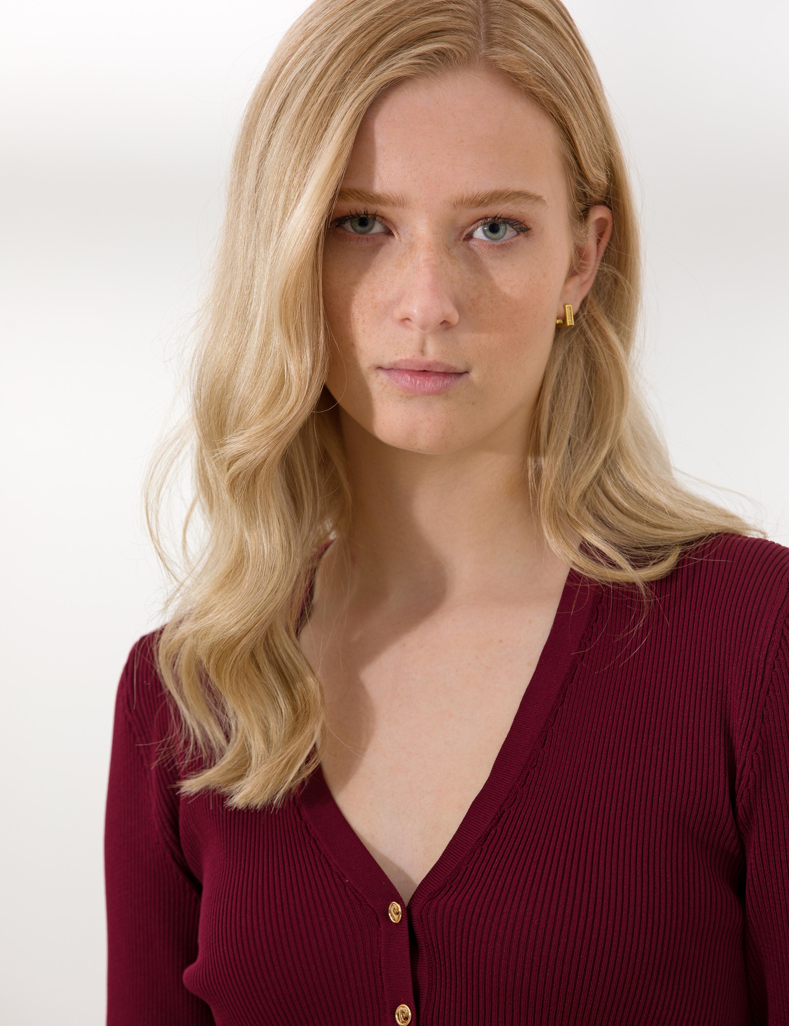 Bordo Ex. Slim Fit Hırka