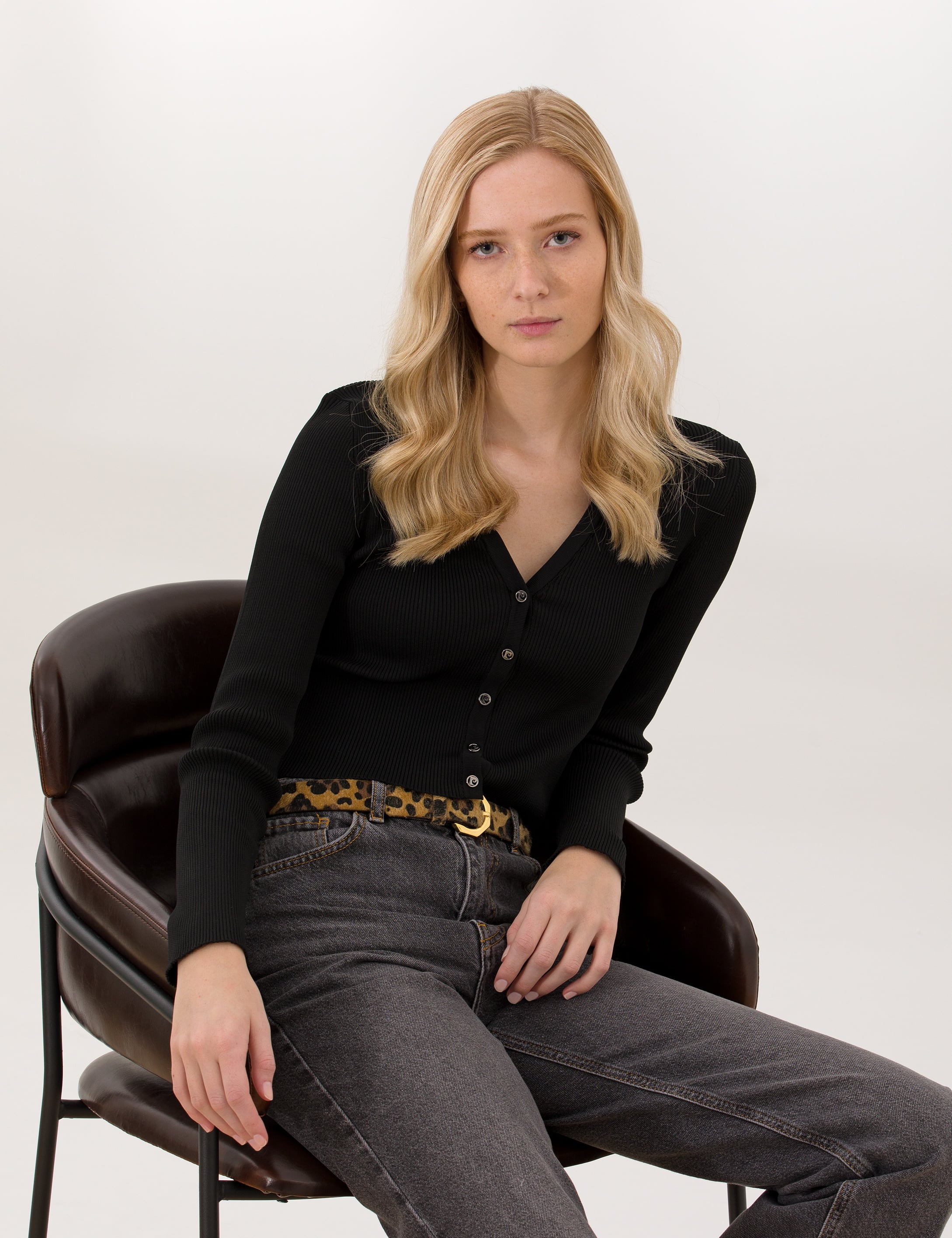Siyah Extra Slim Fit Hırka