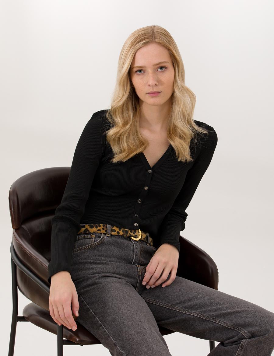 Siyah Ex. Slim Fit Hırka