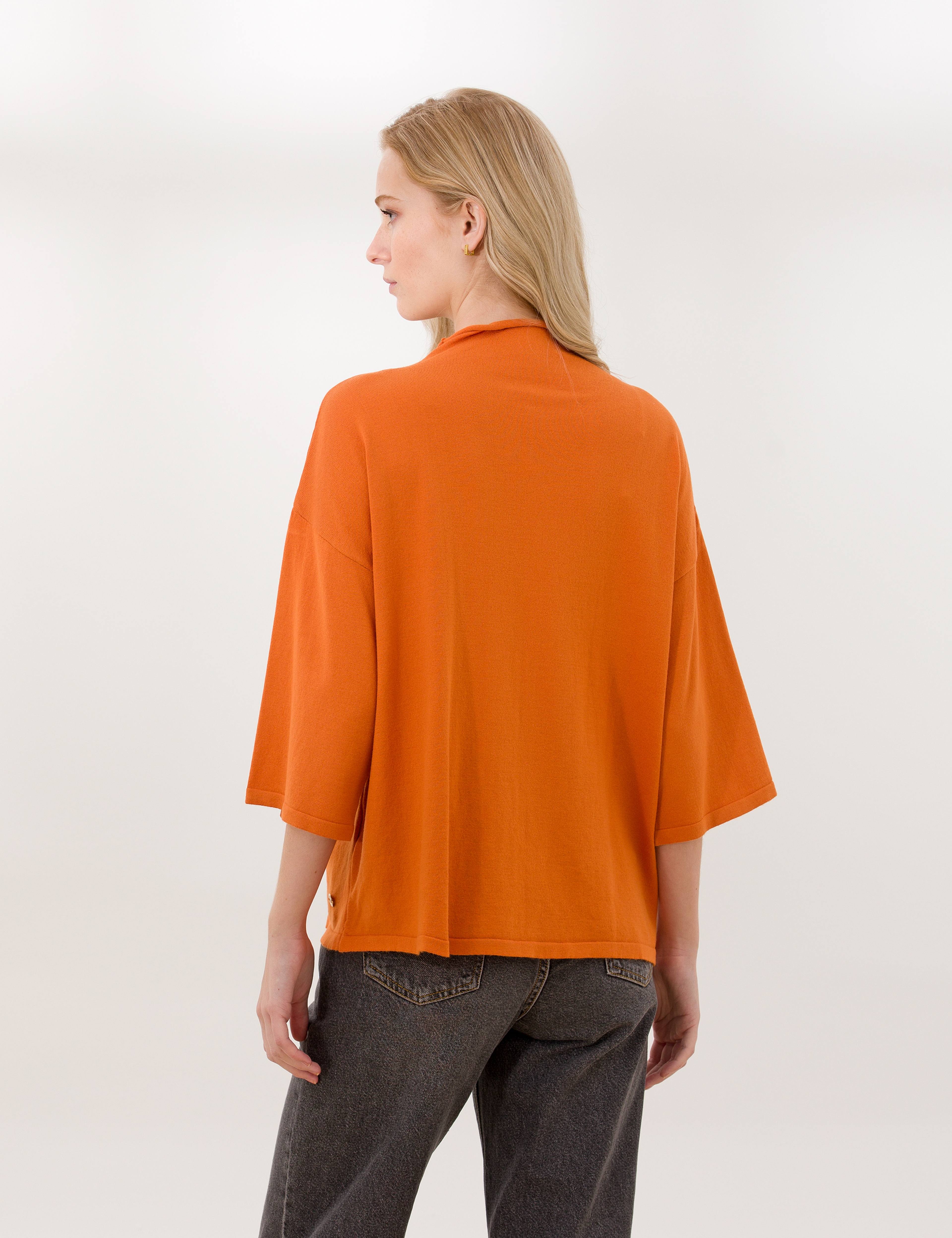 Turuncu Comfort Fit Basic Kazak - Image 5