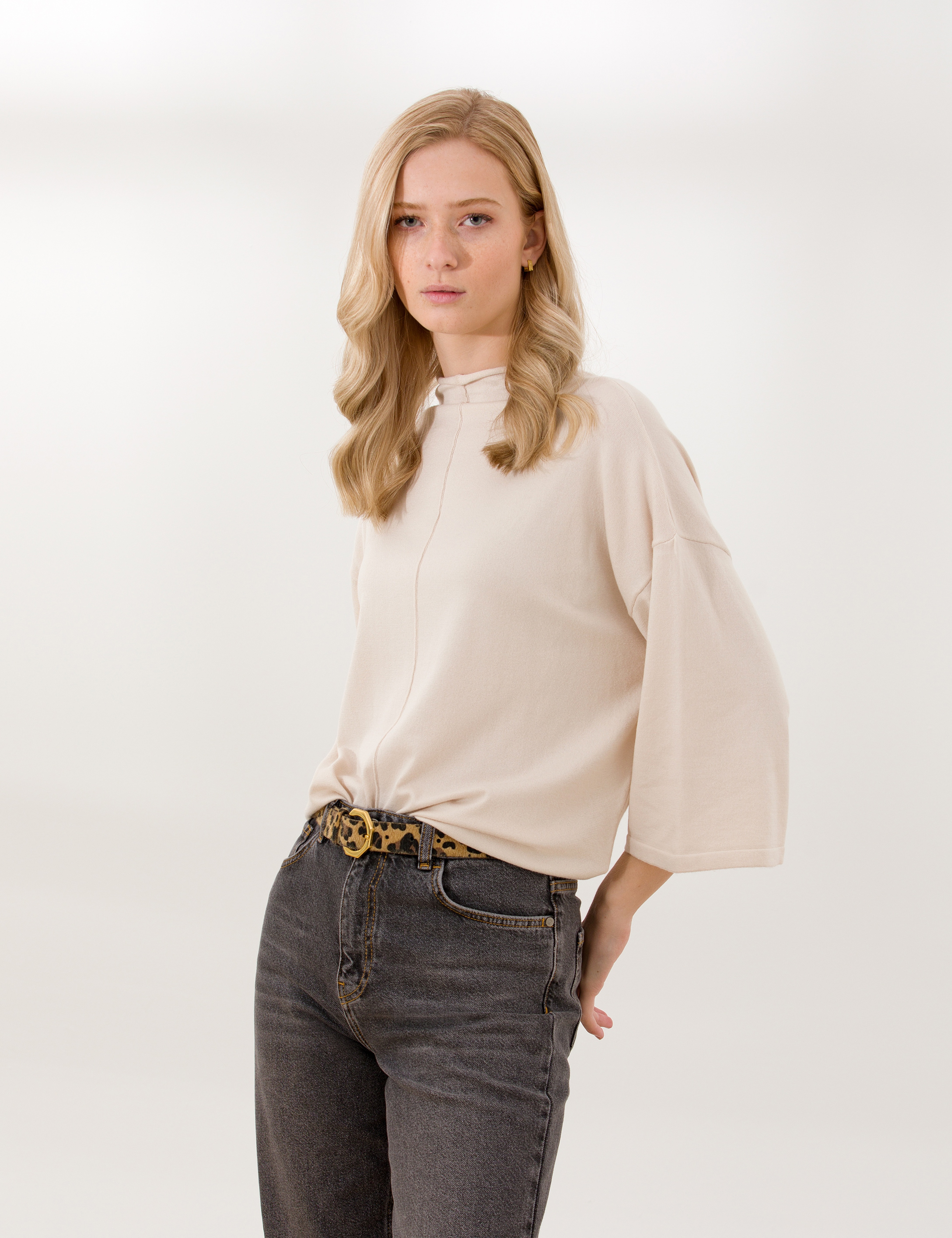 Krem Comfort Fit Basic Kazak - Image 3