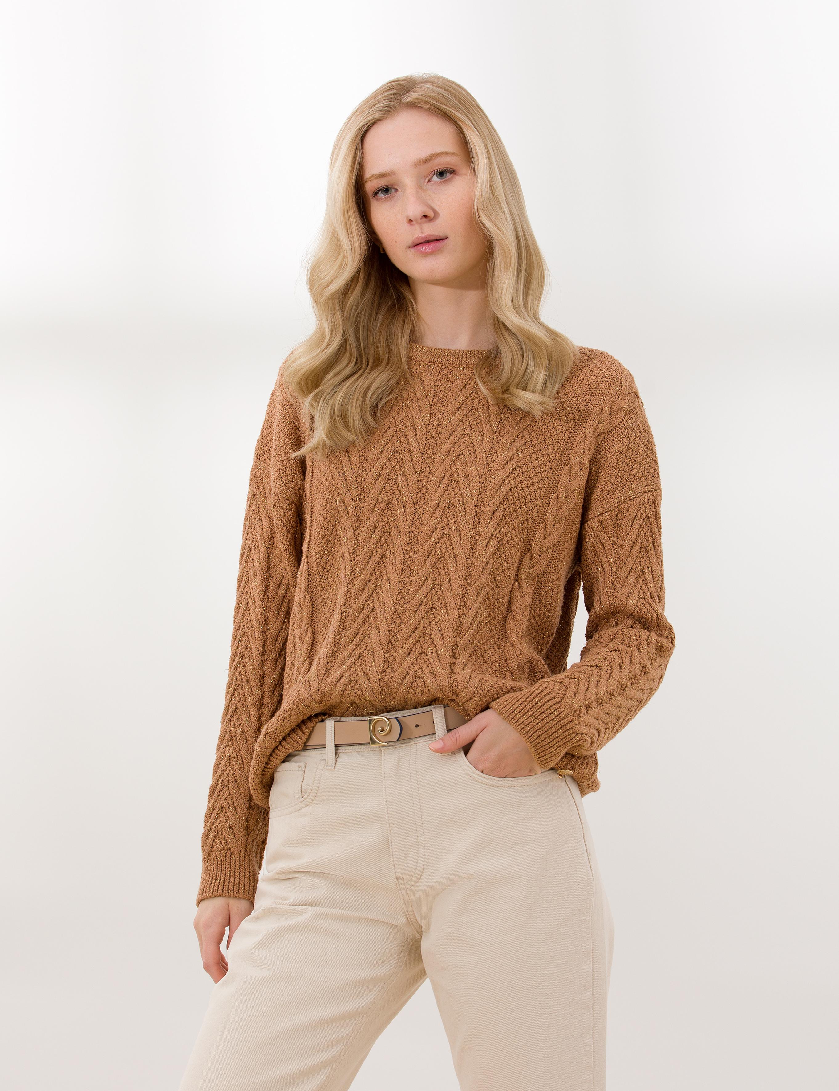 Camel Comfort Fit Bisiklet Yaka Kazak