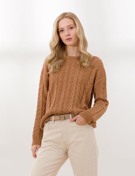 Camel Comfort Fit Bisiklet Yaka Kazak - 50253283003