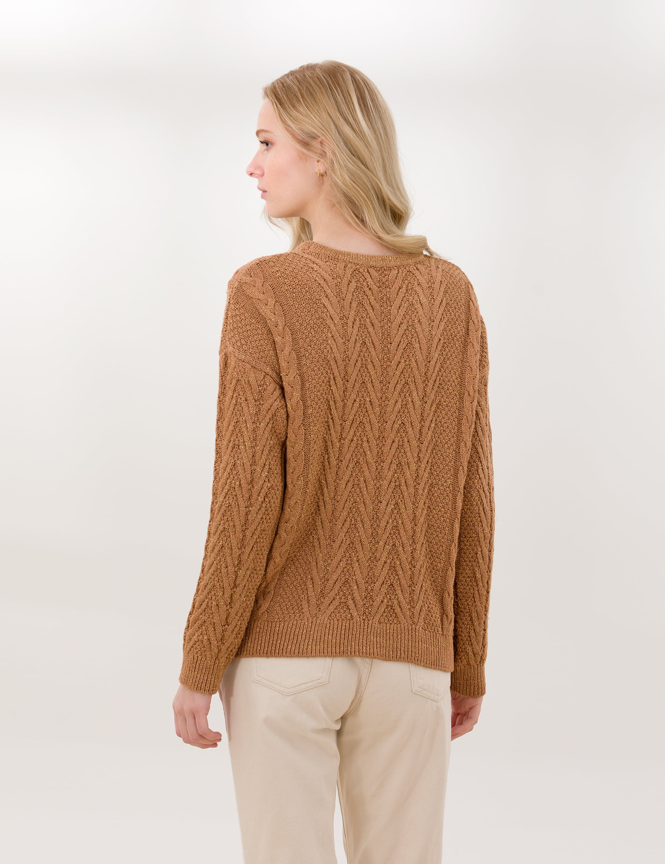 Camel Comfort Fit Bisiklet Yaka Kazak