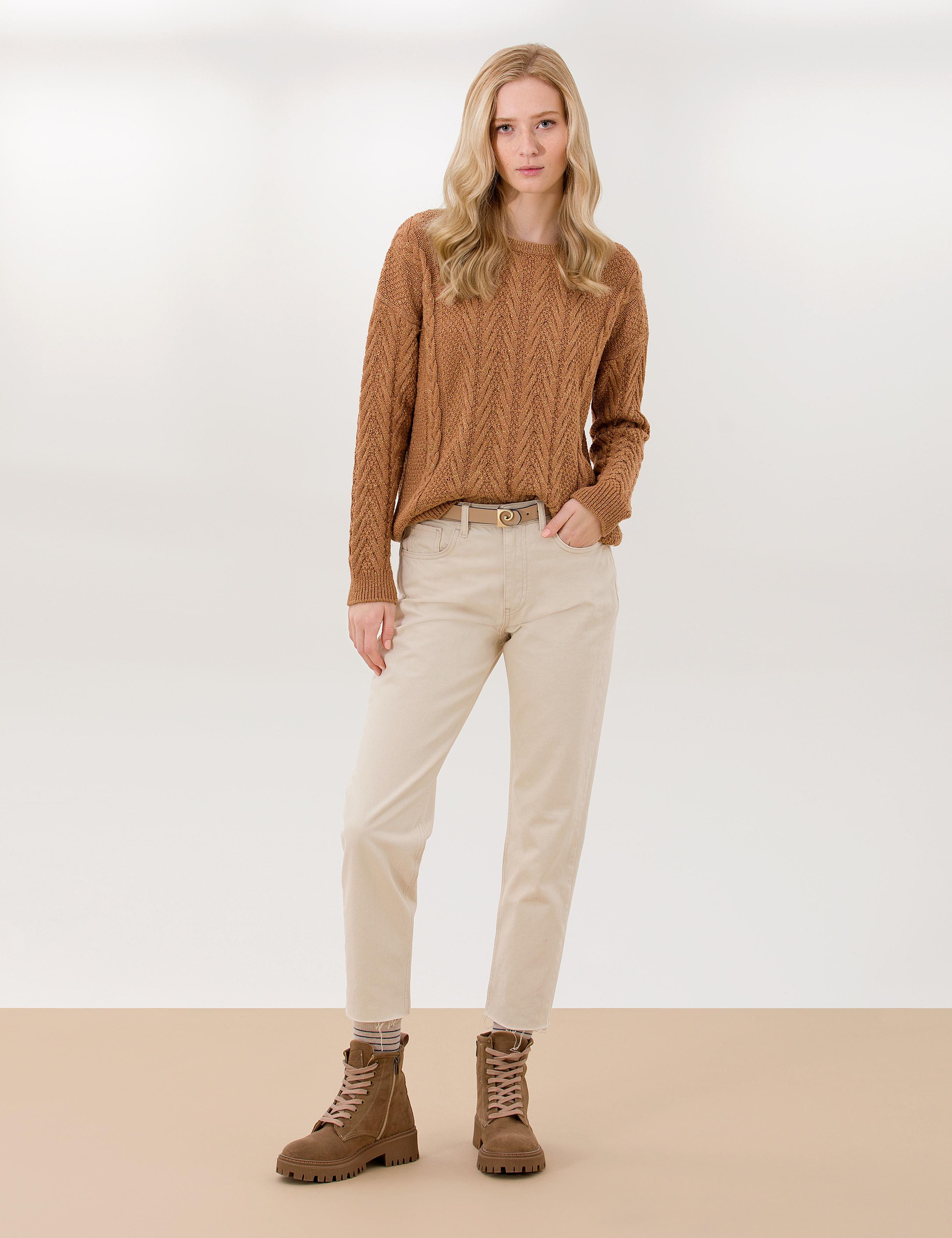 Camel Comfort Fit Bisiklet Yaka Kazak