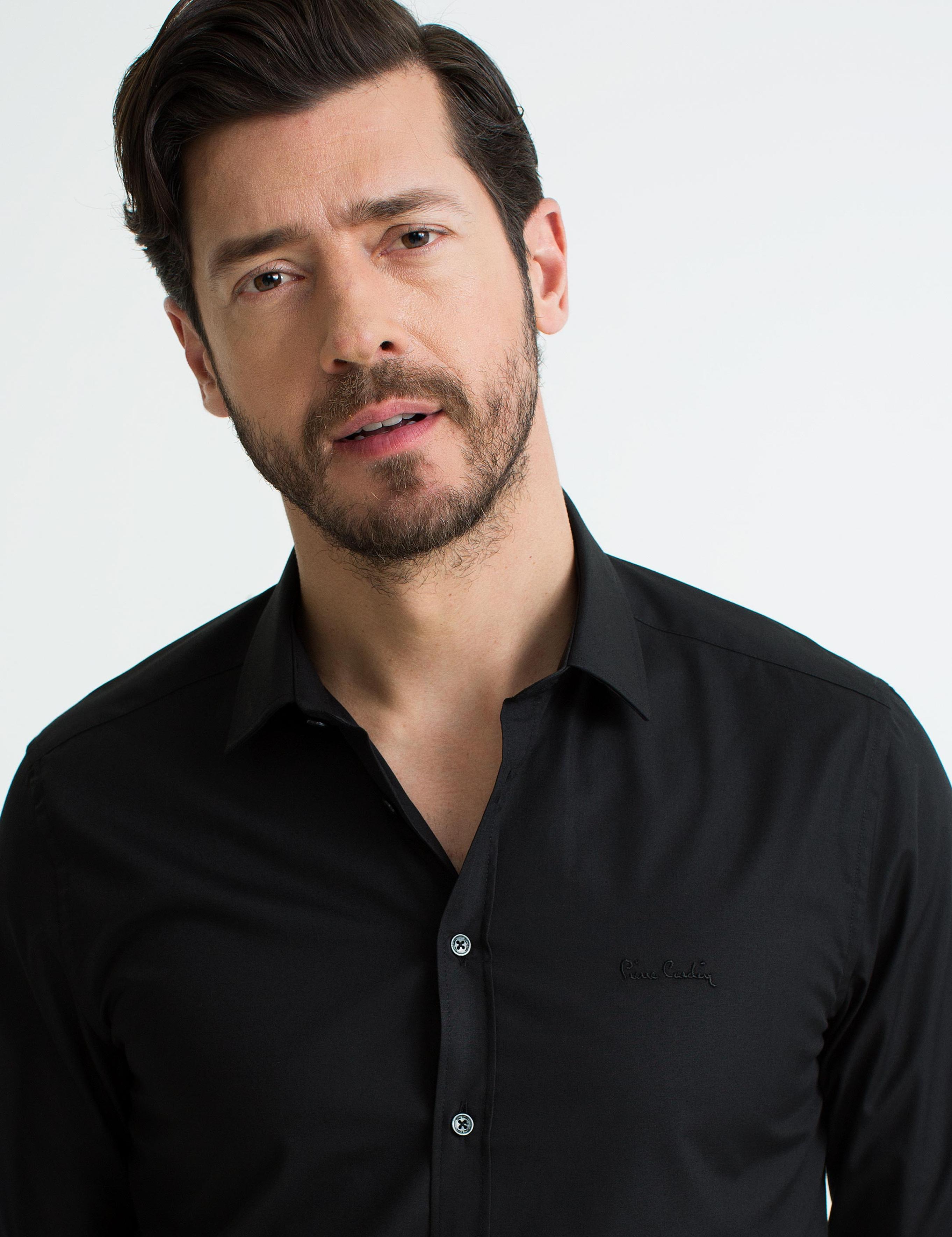 Siyah Slim Fit Basic Gömlek