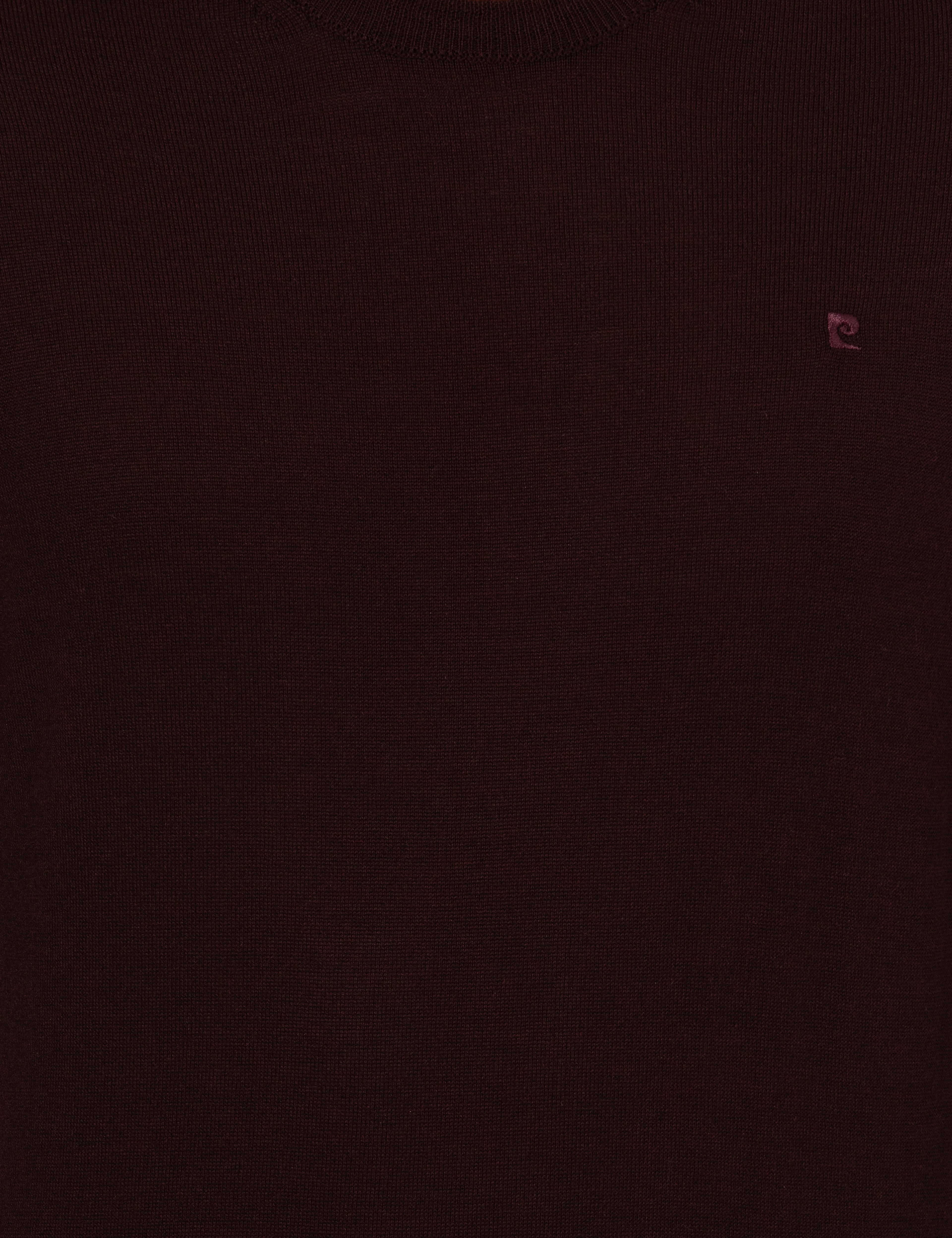Bordo Regular Fit Bisiklet Yaka Yün Karışımlı Basic Triko Kazak - Image 6