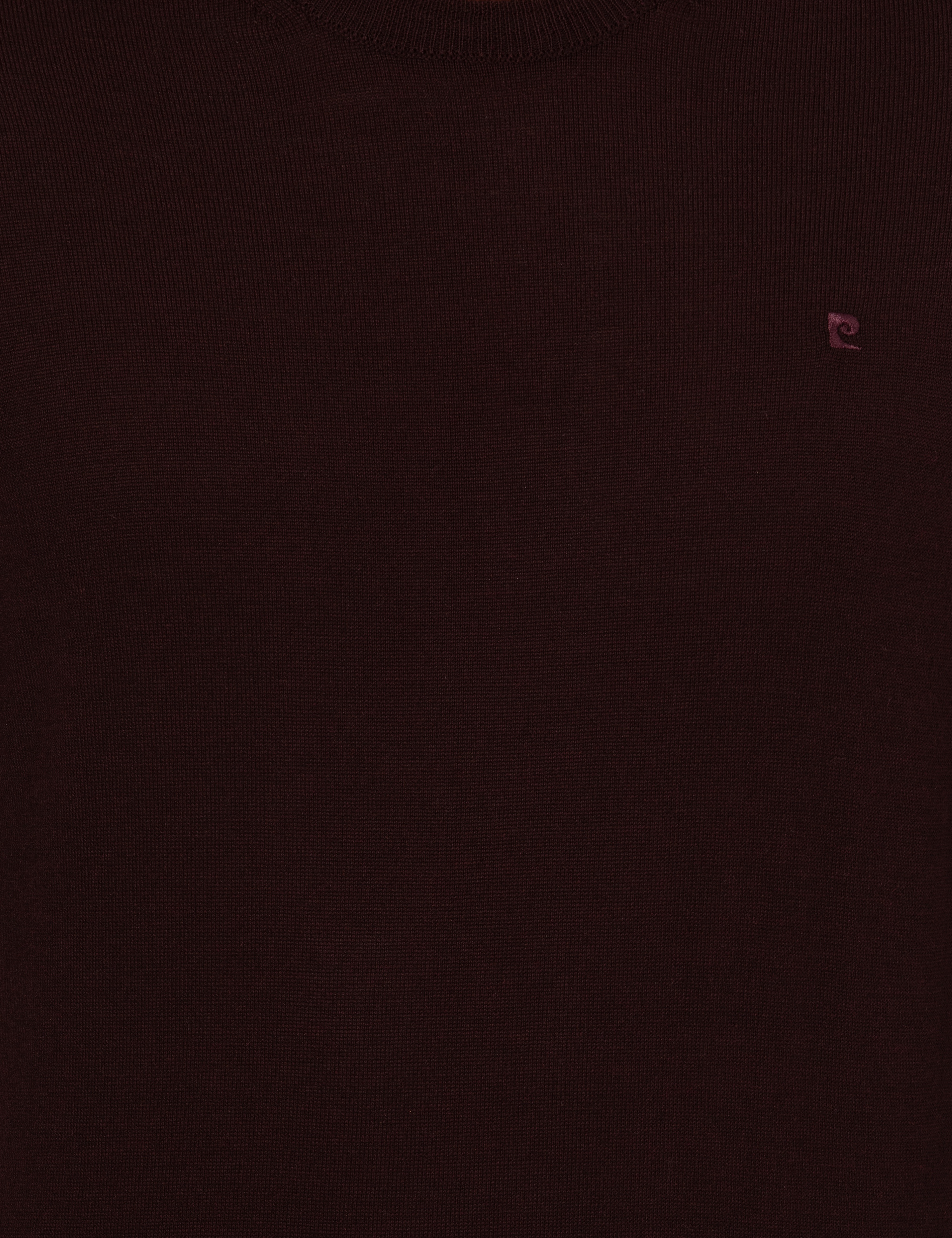Bordo Regular Fit Bisiklet Yaka Yün Karışımlı Basic Triko Kazak