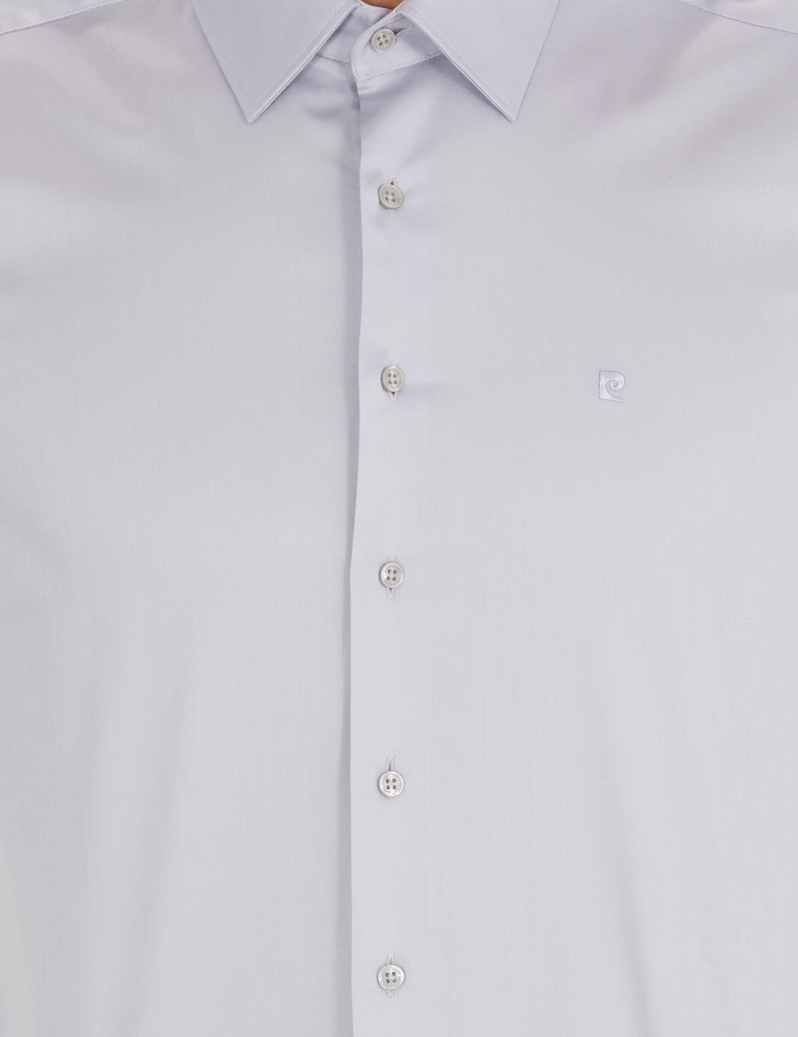 Gri Slim Fit Uzun Kollu Klasik Gömlek