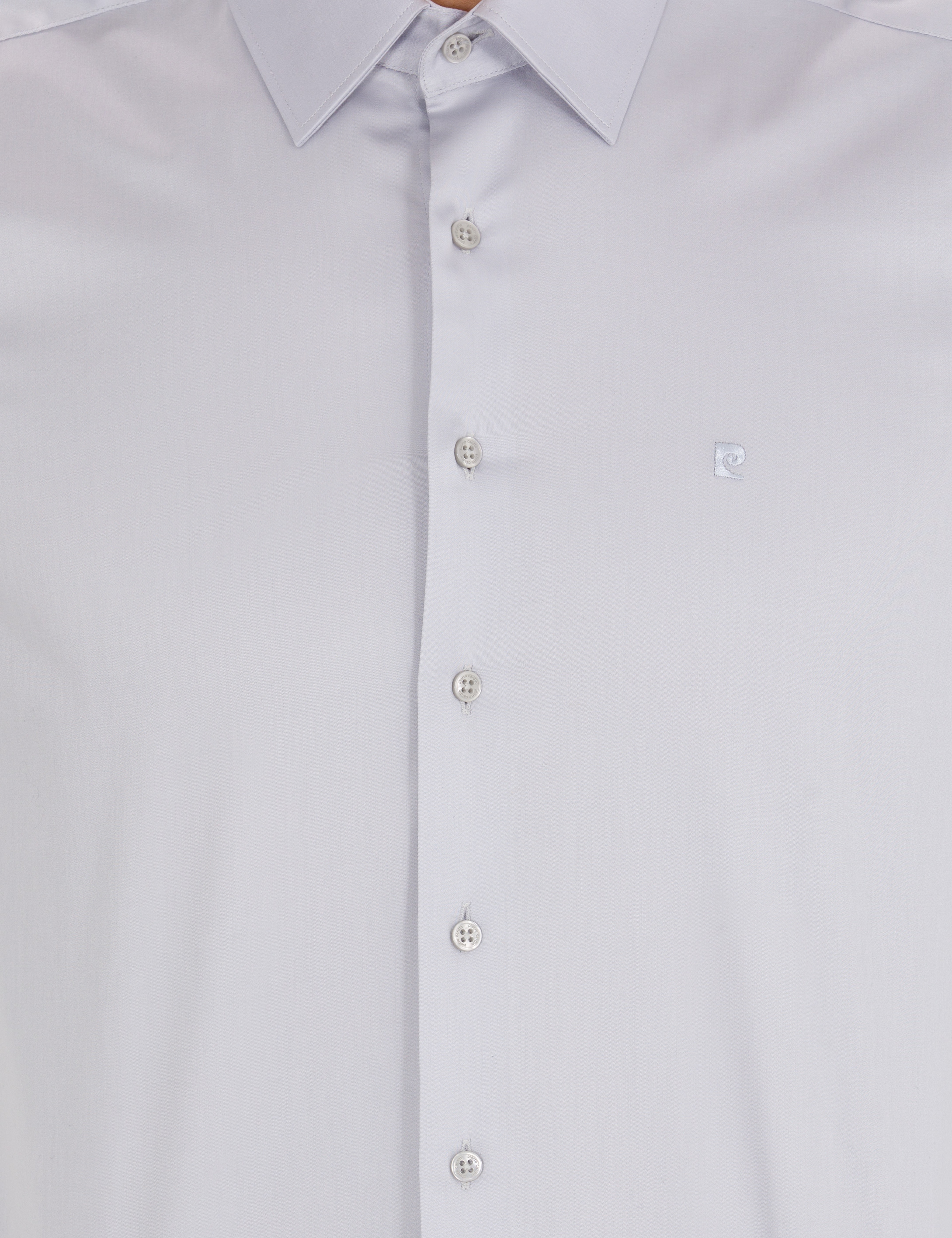 Gri Slim Fit Uzun Kollu Klasik Gömlek - Image 6