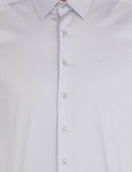 Gri Slim Fit Uzun Kollu Klasik Gömlek - 50256437025