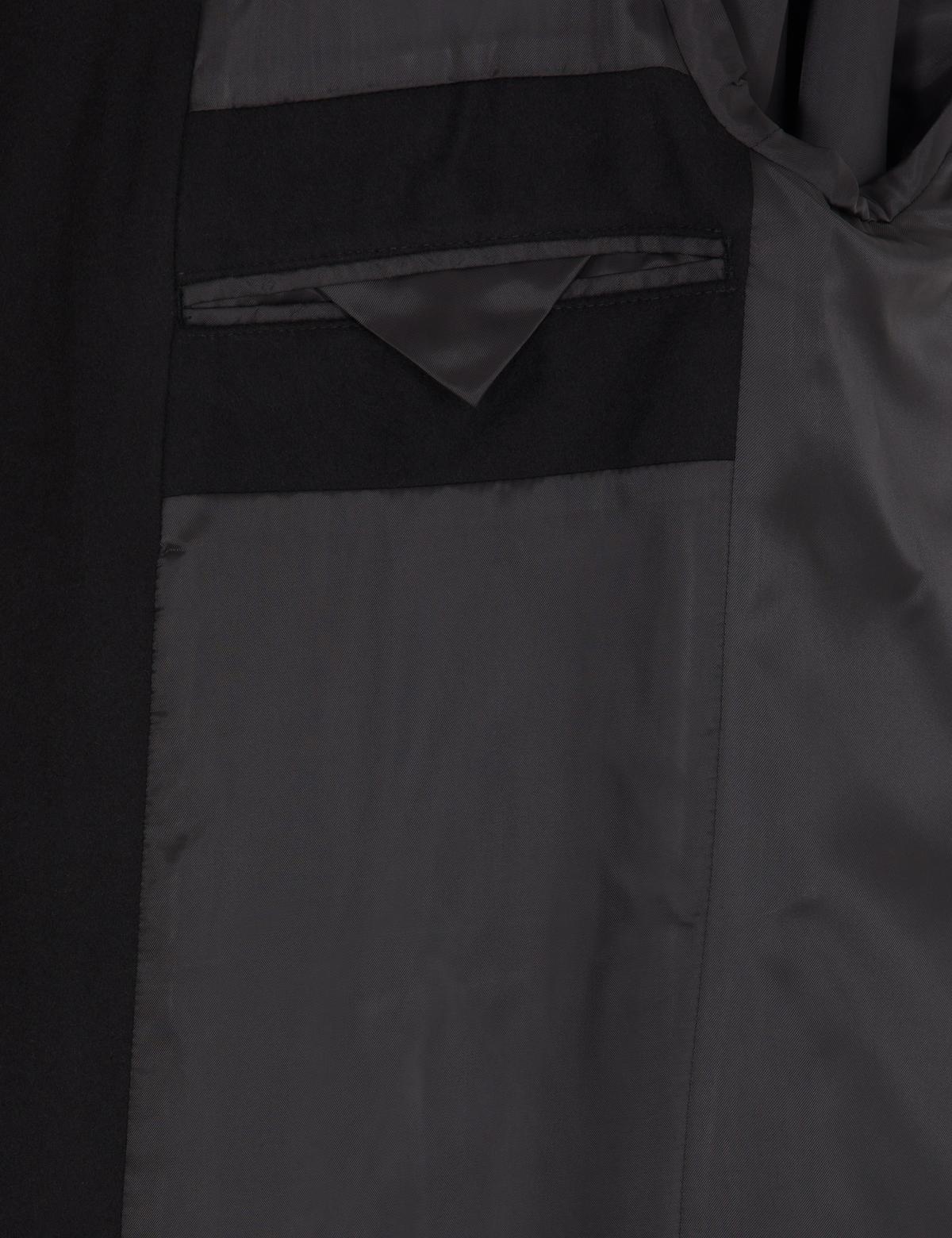 Siyah Slim Fit Kaşe Kaban - 50257391004