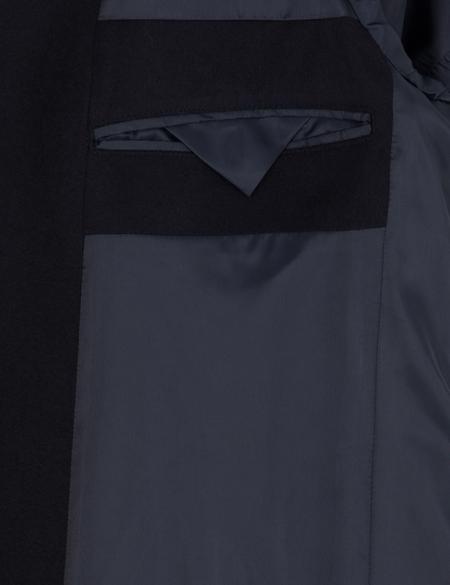 Lacivert Slim Fit Kaşe Kaban - 50257391012