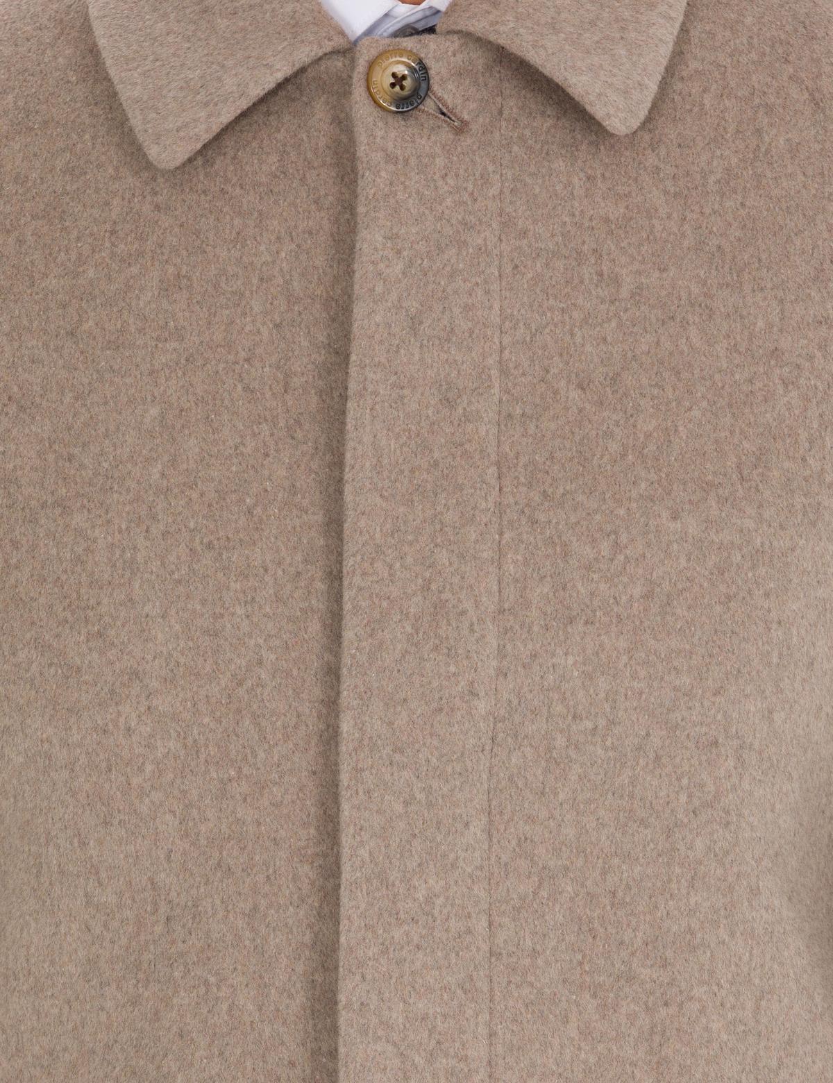 Açık Kahverengi Slim Fit Kaşe Kaban - 50257391025