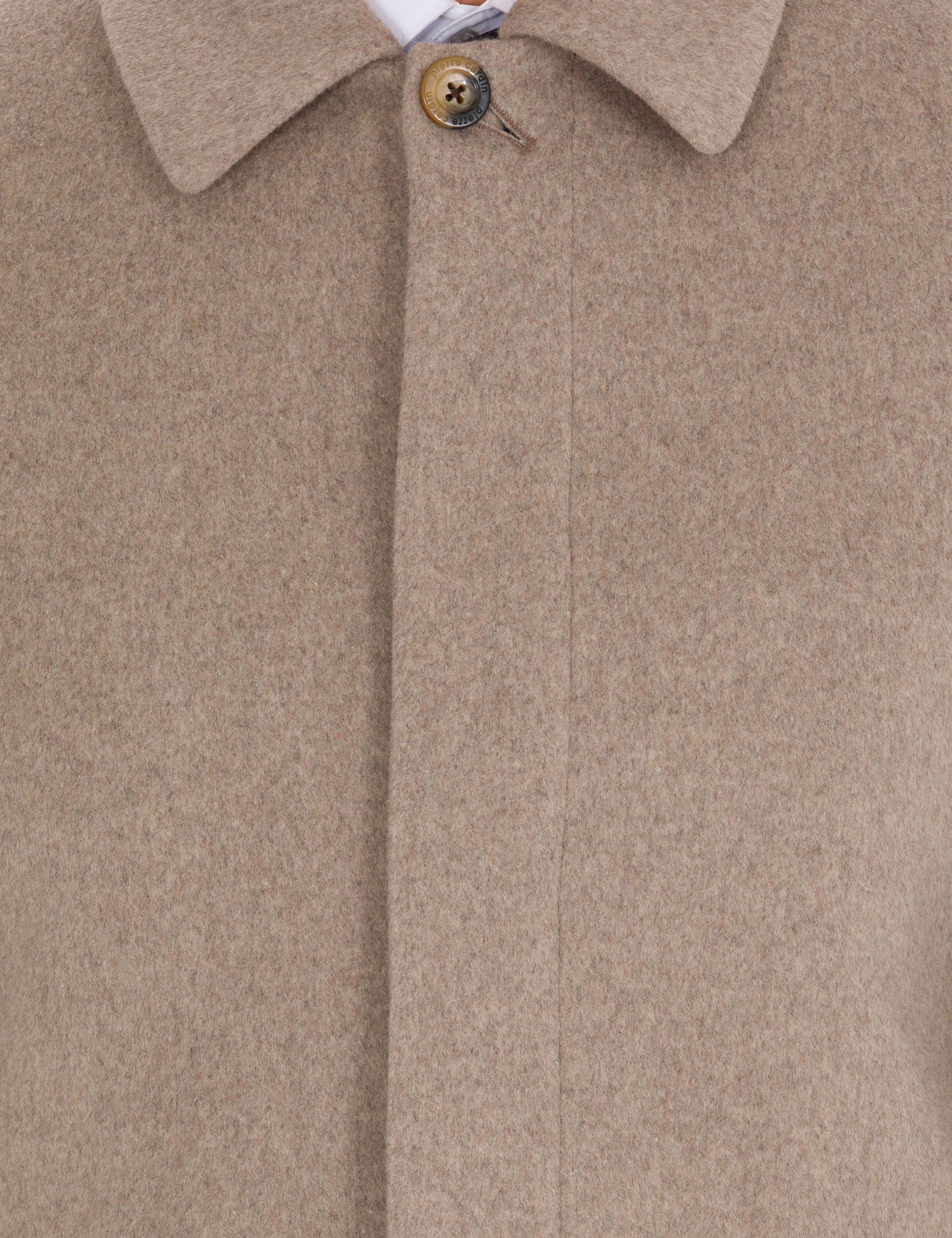 Açık Kahverengi Slim Fit Kaşe Kaban