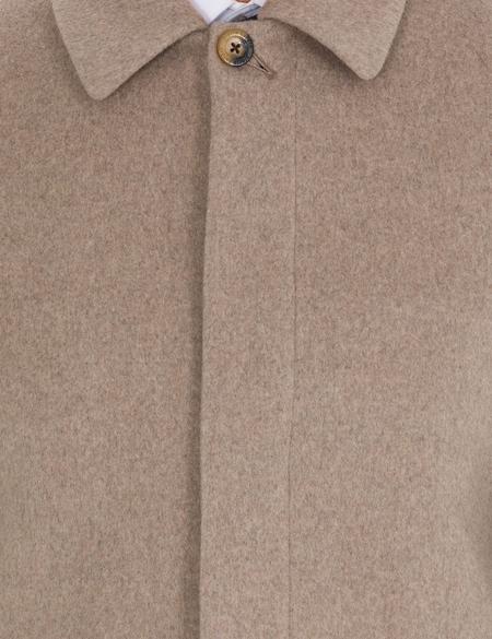 Açık Kahverengi Slim Fit Kaşe Kaban - 50257391025