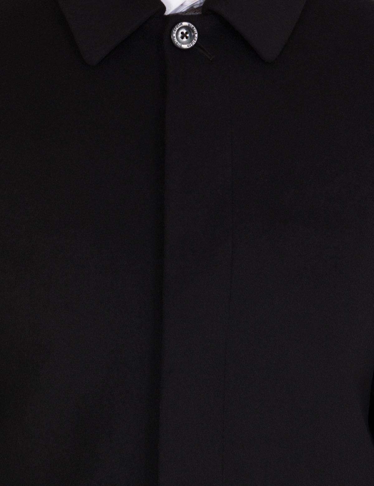 Siyah Slim Fit Kaşe Kaban - 50257391004