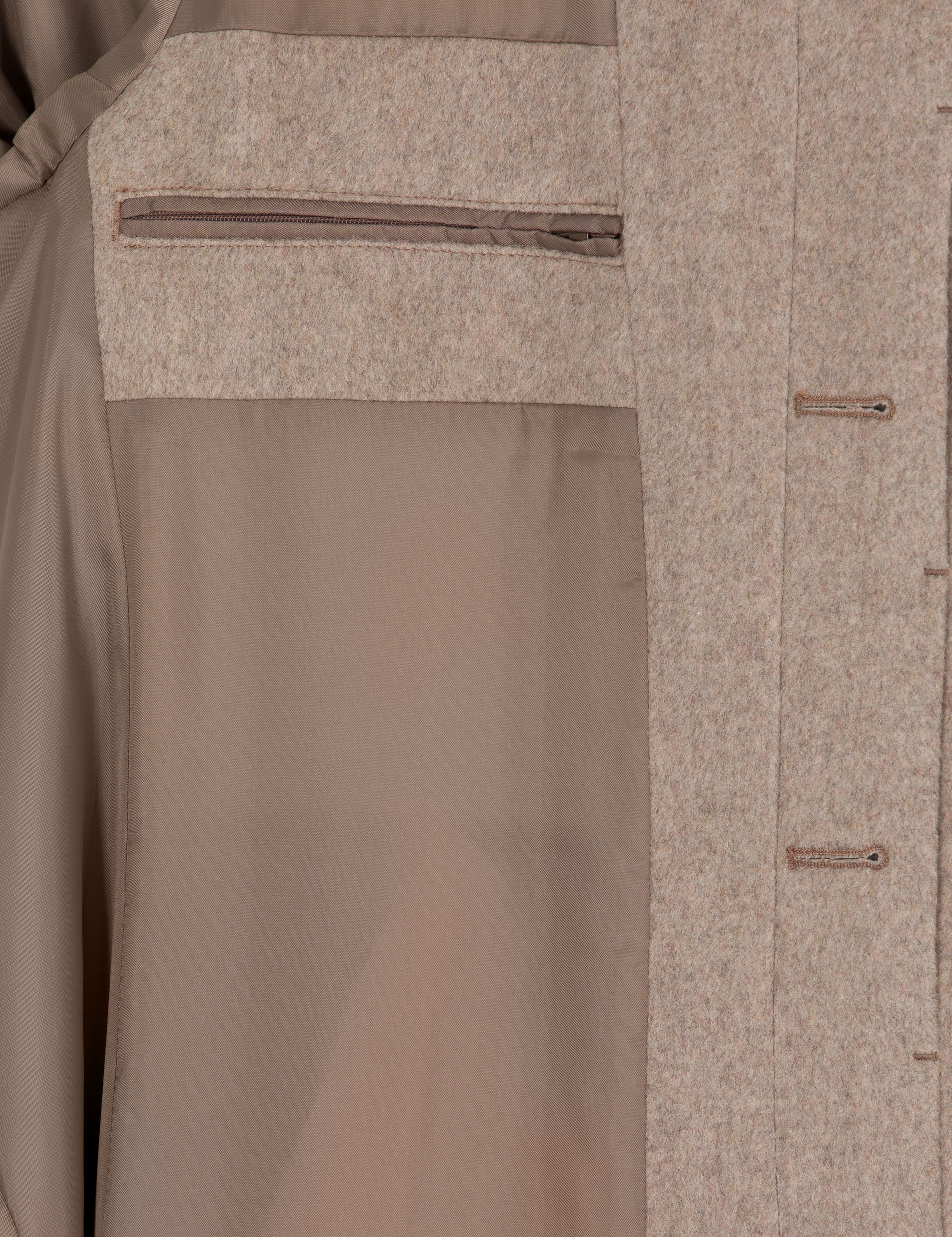 Açık Kahverengi Slim Fit Kaşe Kaban - Image 7