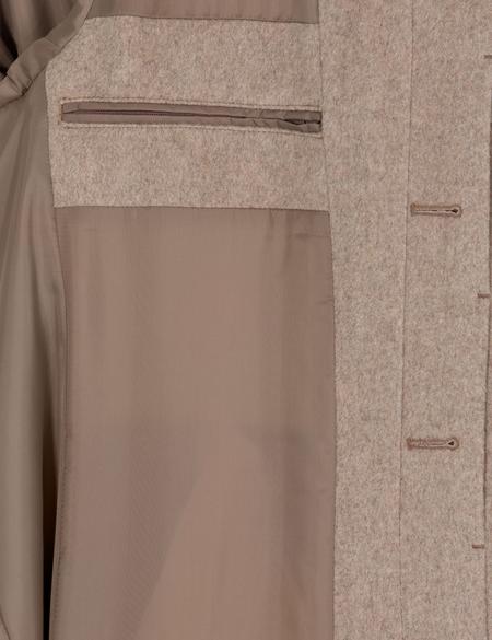 Açık Kahverengi Slim Fit Kaşe Kaban - 50257391025