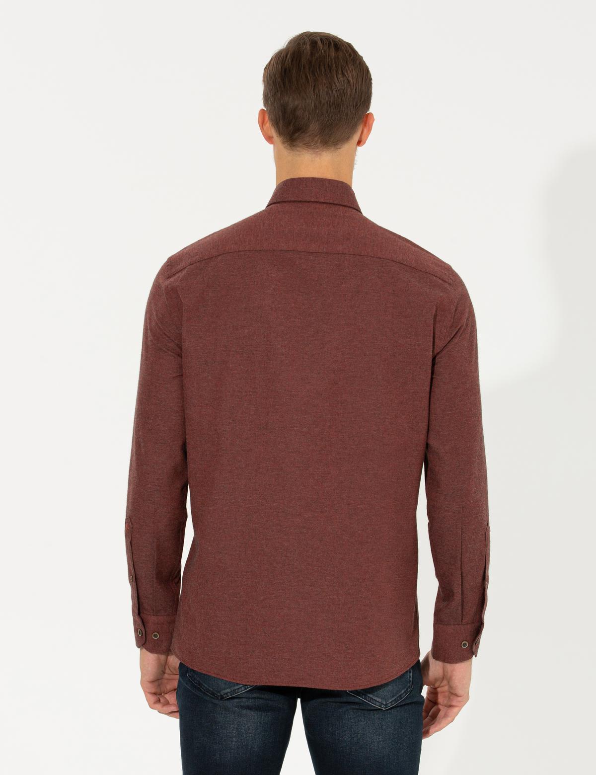 Kiremit Regular Fit Uzun Kollu Gömlek - 50259512104