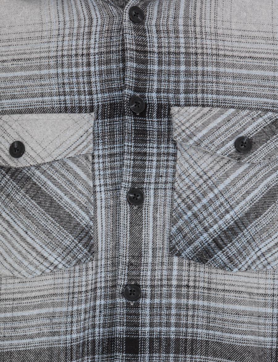 Gri Comfort Fit Uzun Kollu Gömlek