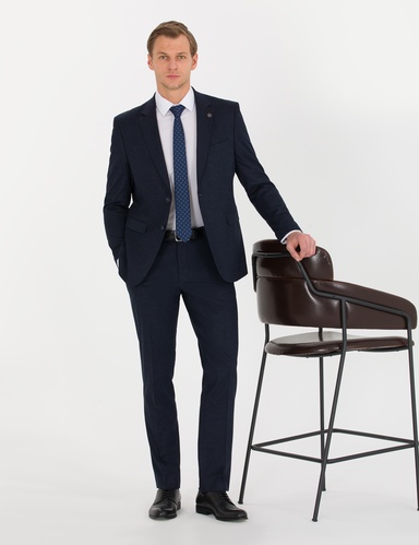 Lacivert Slim Fit Takım Elbise
