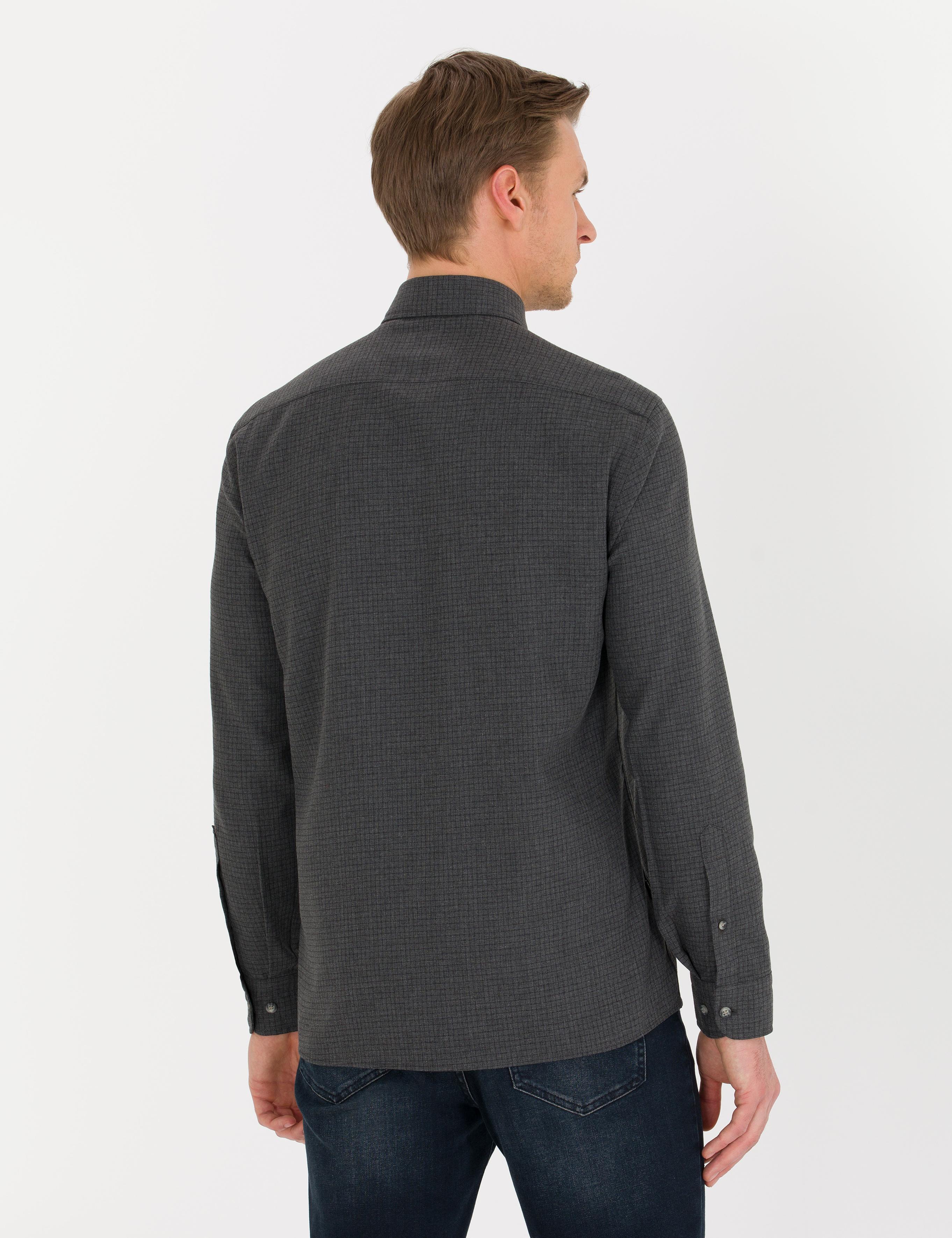 Siyah Regular Fit Uzun Kollu Gömlek