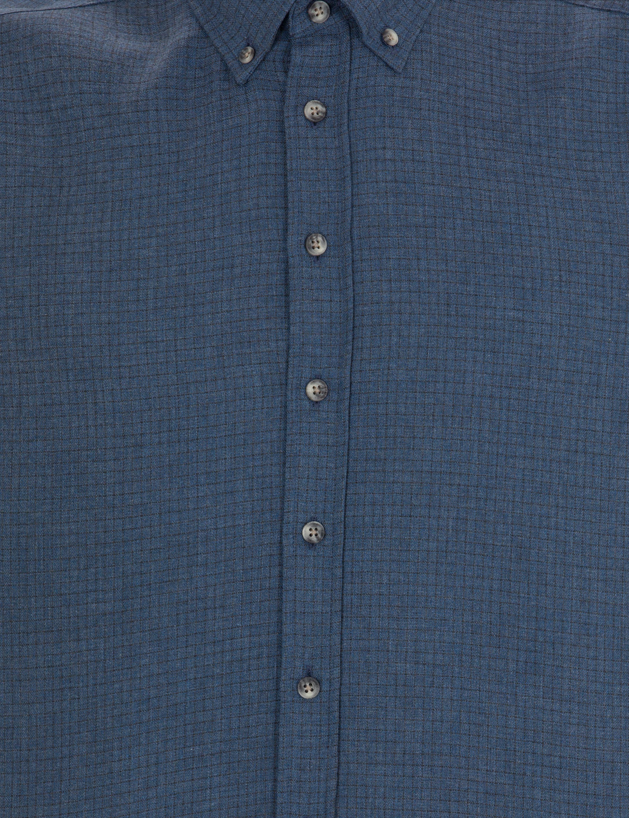 Lacivert Regular Fit Uzun Kollu Gömlek - Image 6