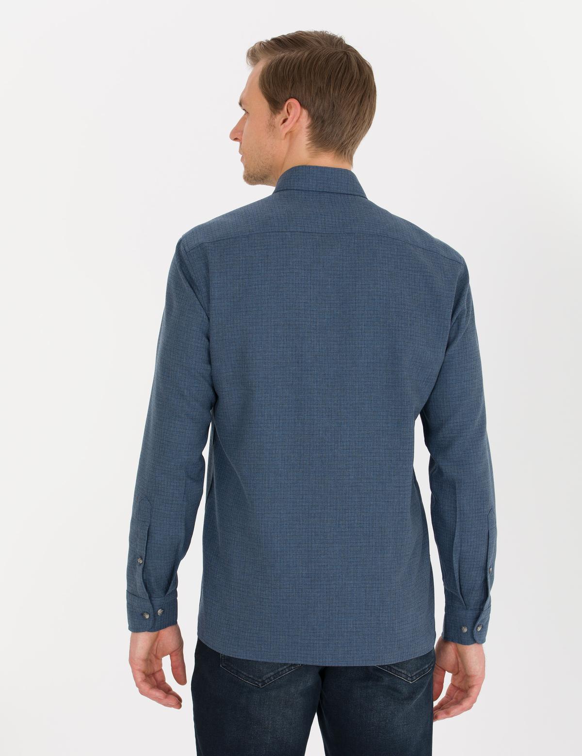 Lacivert Regular Fit Uzun Kollu Gömlek - 50261306060