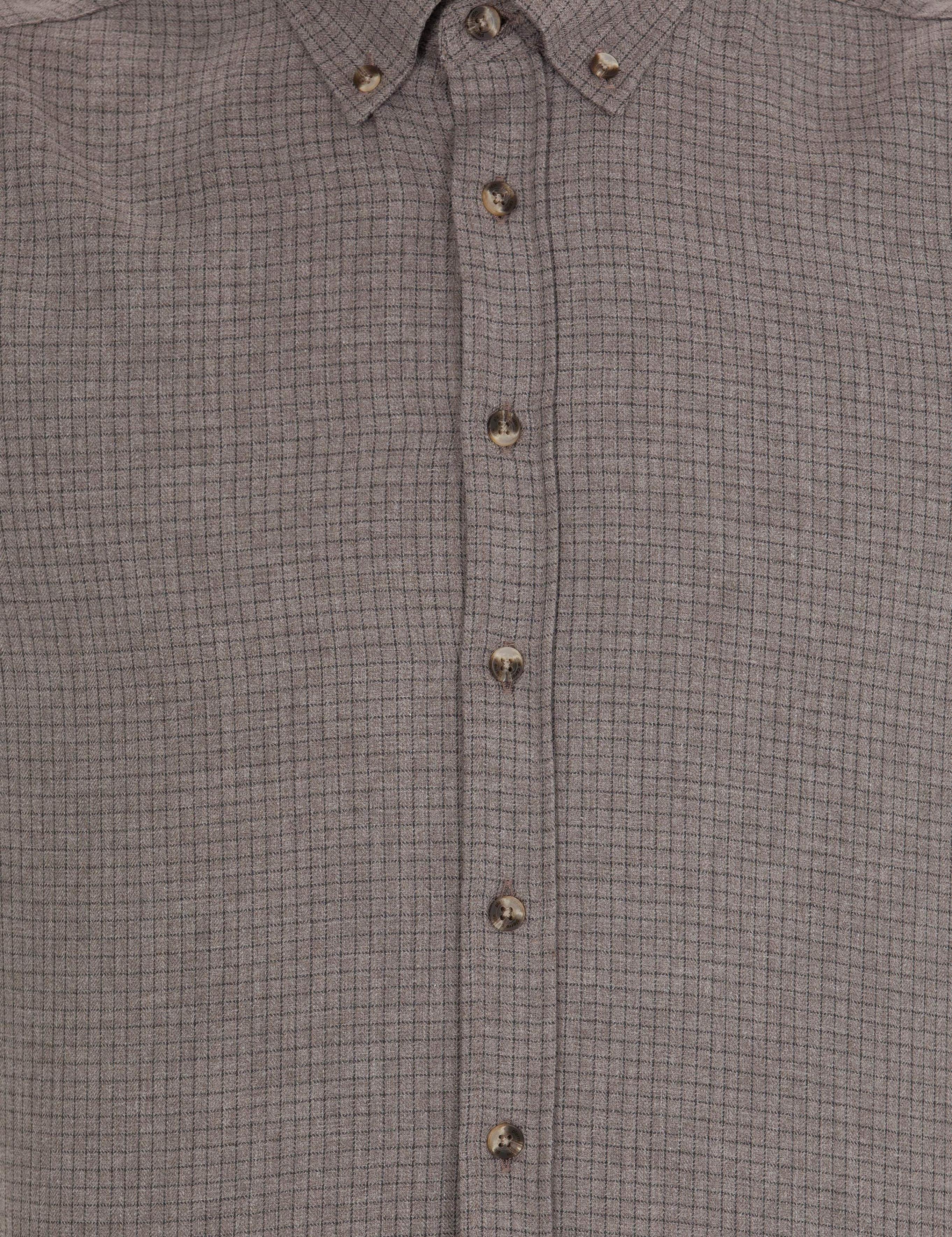 Kahverengi Regular Fit Uzun Kollu Gömlek