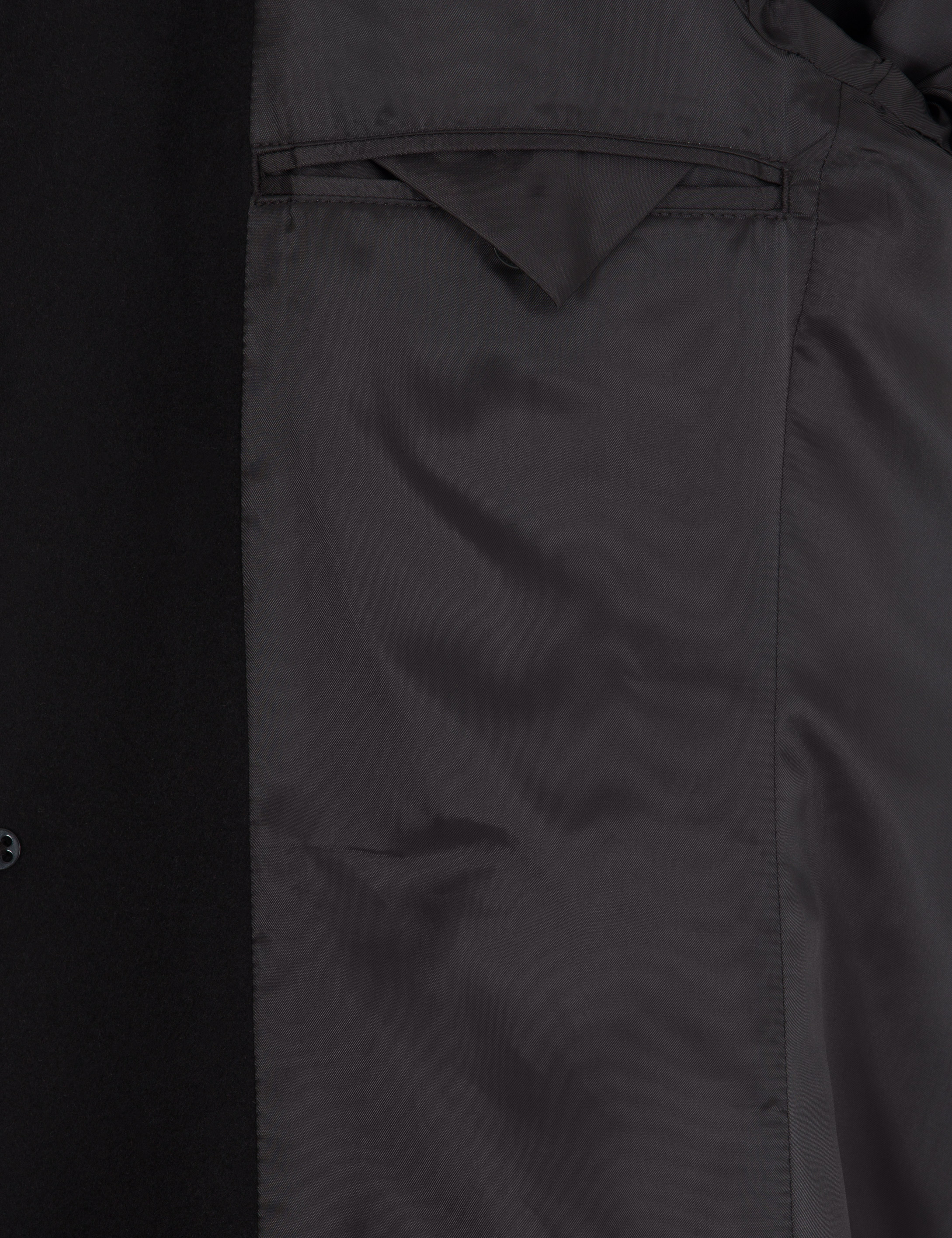 Siyah Ex. Slim Fit Kaşe Kaban - Image 7