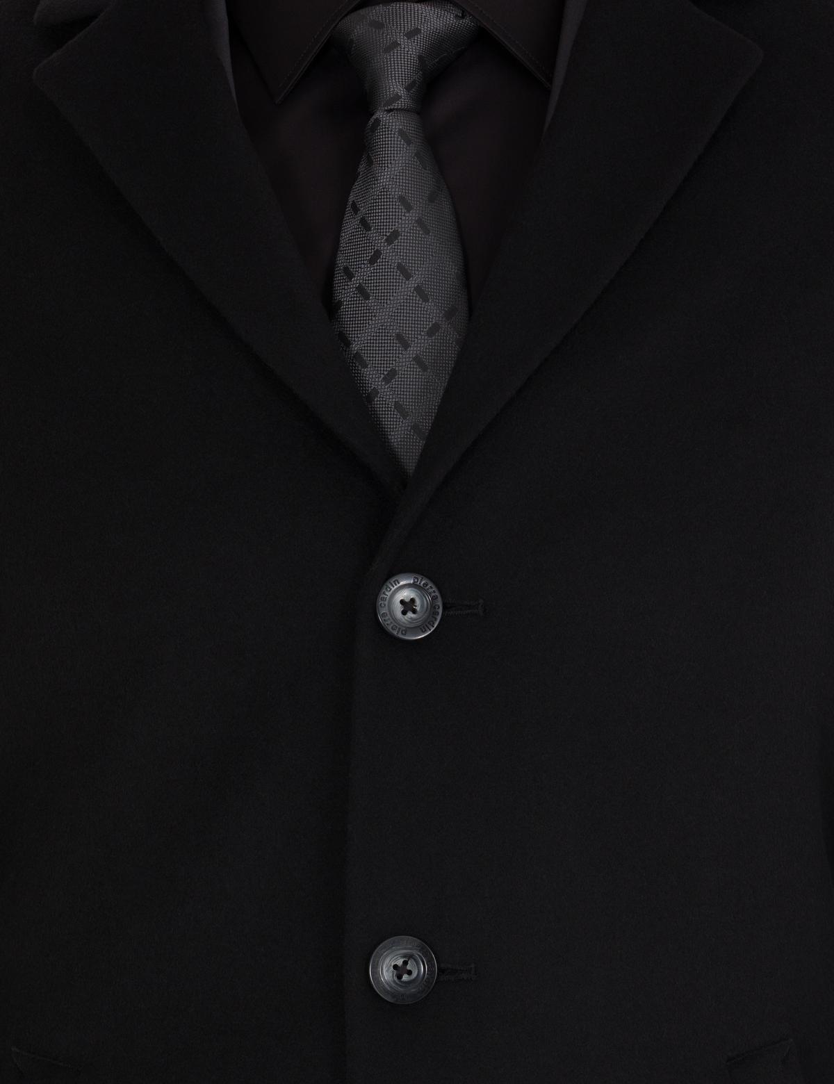 Siyah Ex. Slim Fit Kaşe Kaban - 50266370006