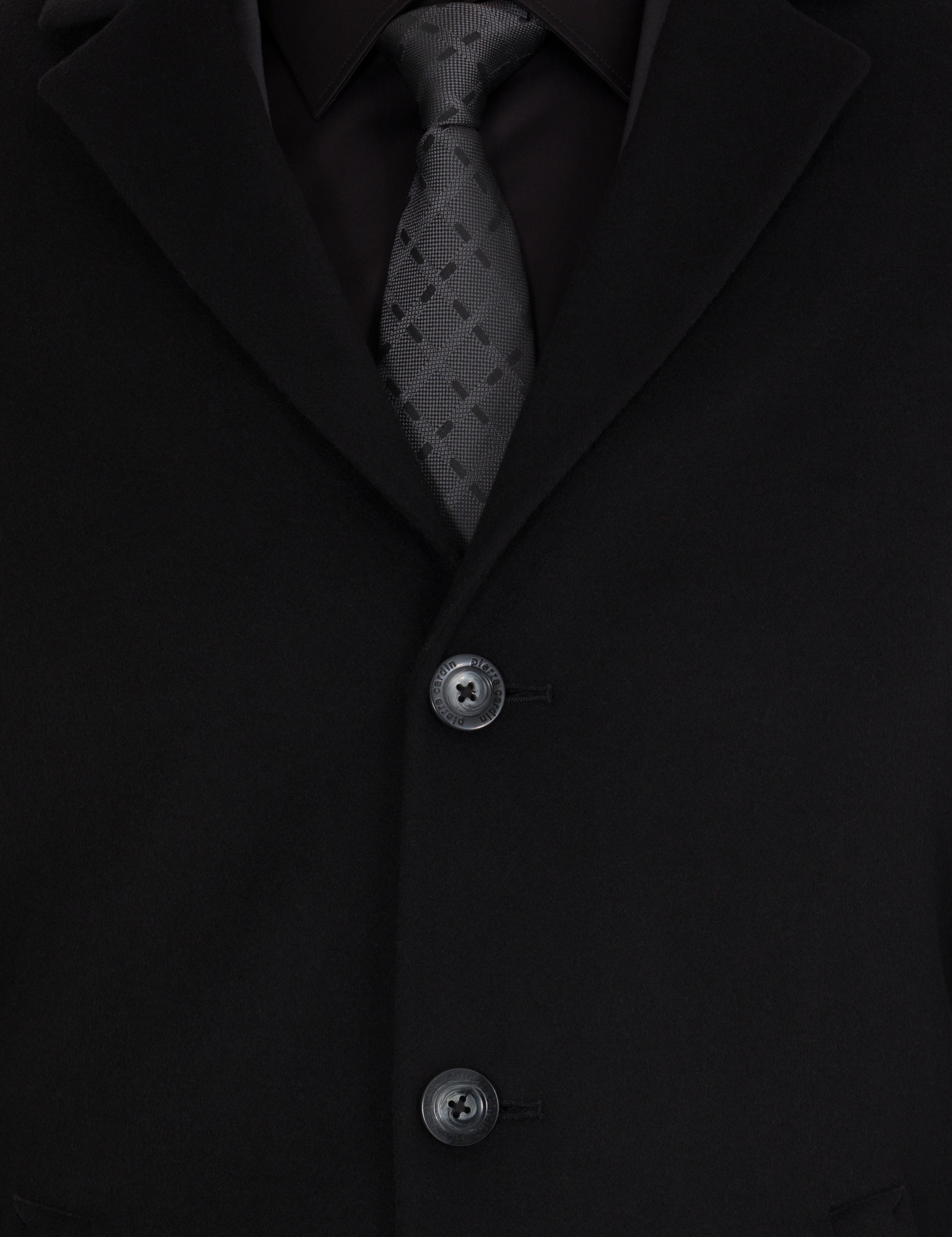 Siyah Ex. Slim Fit Kaşe Kaban