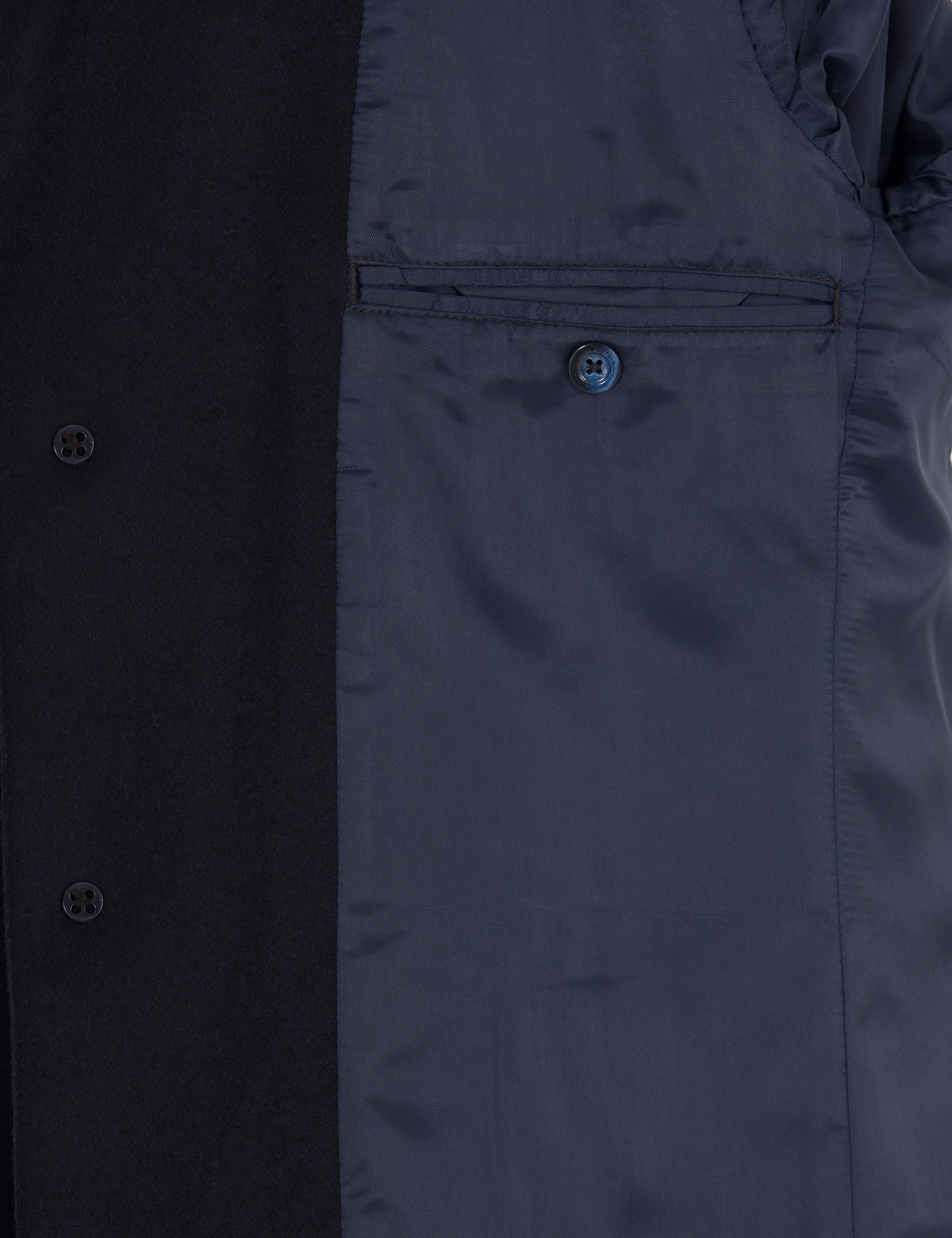 Lacivert Ex. Slim Fit Kaşe Kaban - Image 7