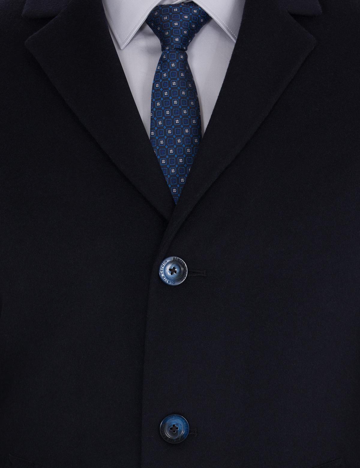 Lacivert Ex. Slim Fit Kaşe Kaban - 50266370012