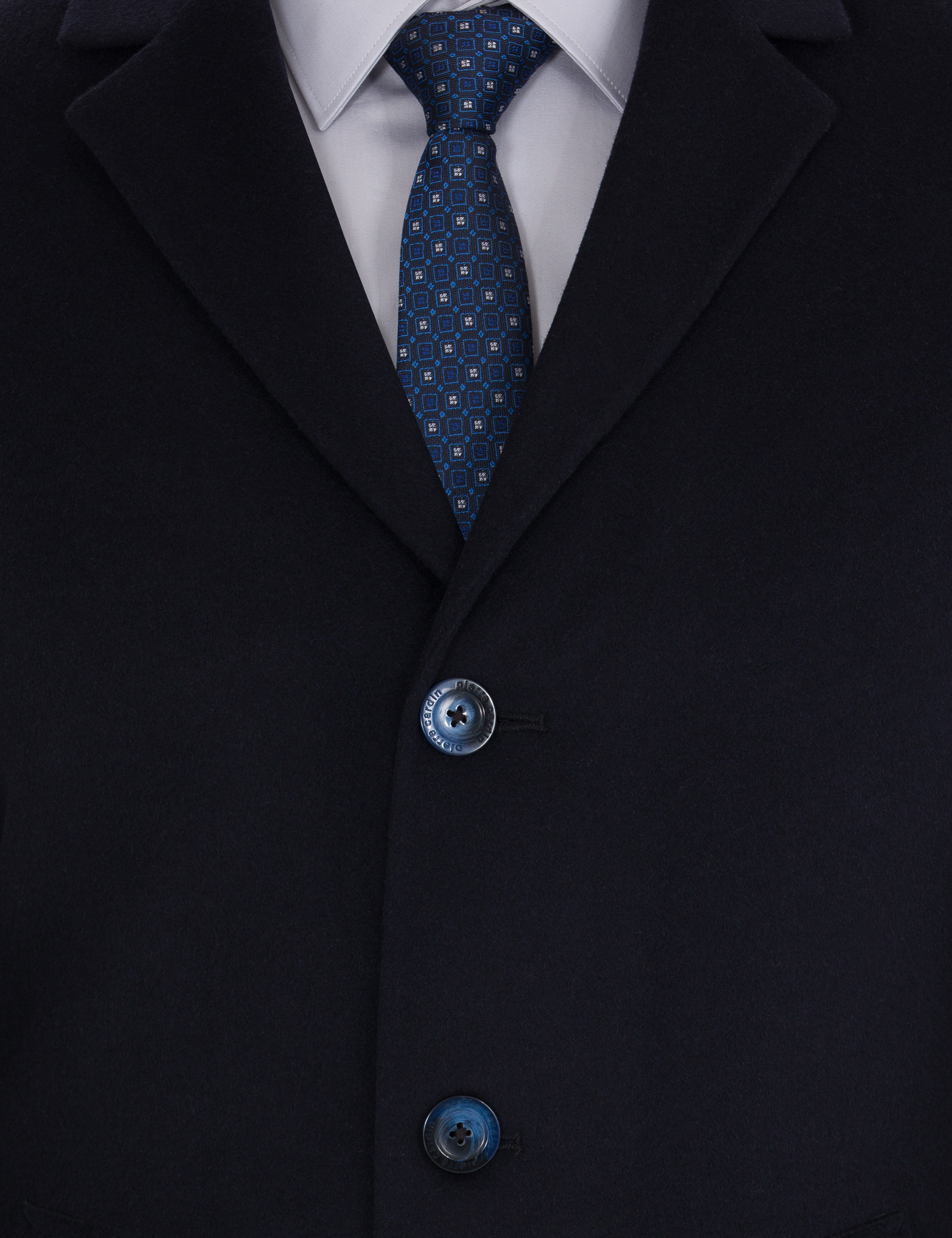 Lacivert Ex. Slim Fit Kaşe Kaban - Image 6