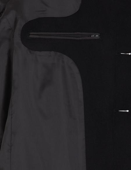 Siyah Slim Fit Palto - 50266381009