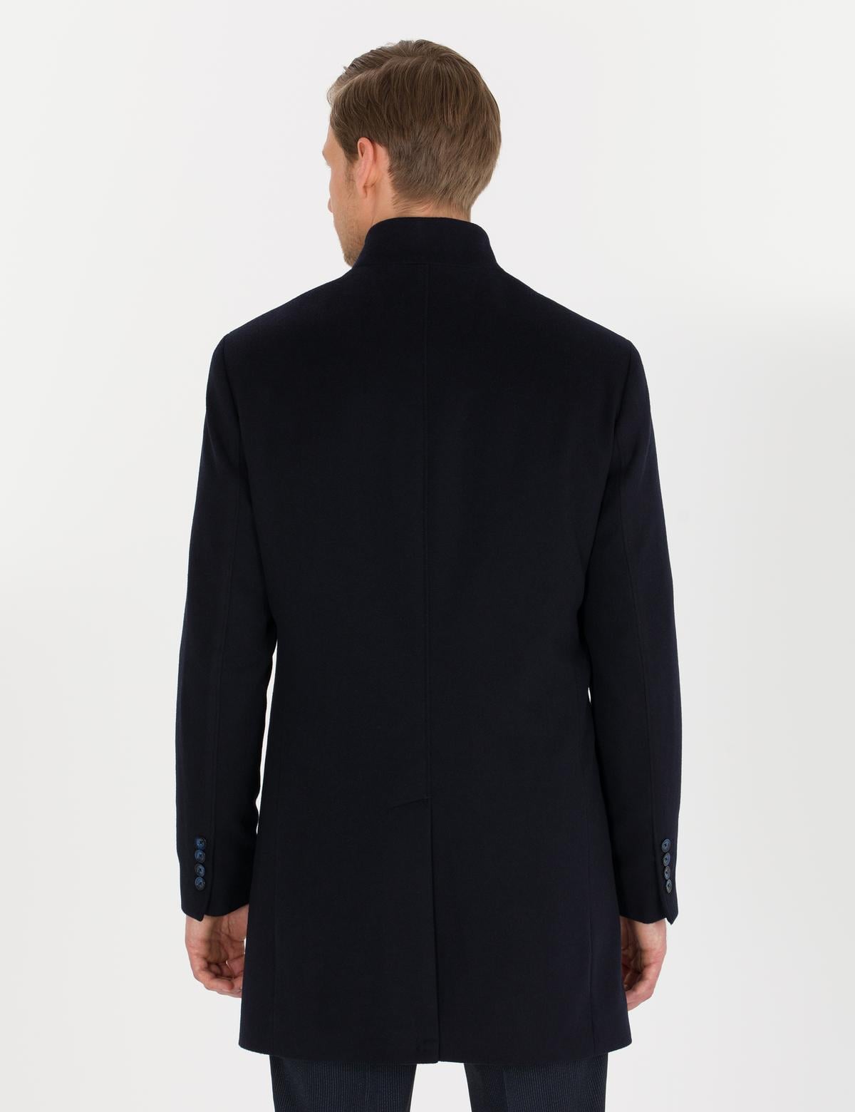 Lacivert Slim Fit Palto - 50266381016