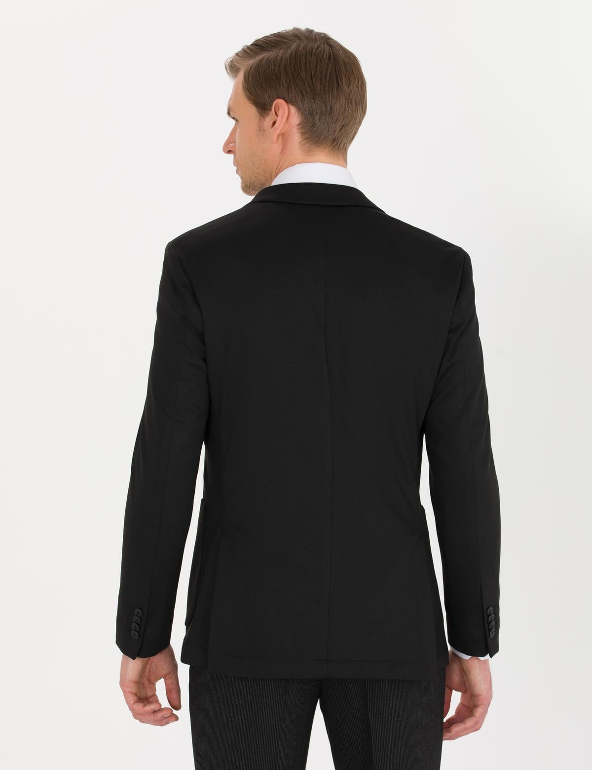 Siyah Ex. Slim Fit Ceket - 50267021017