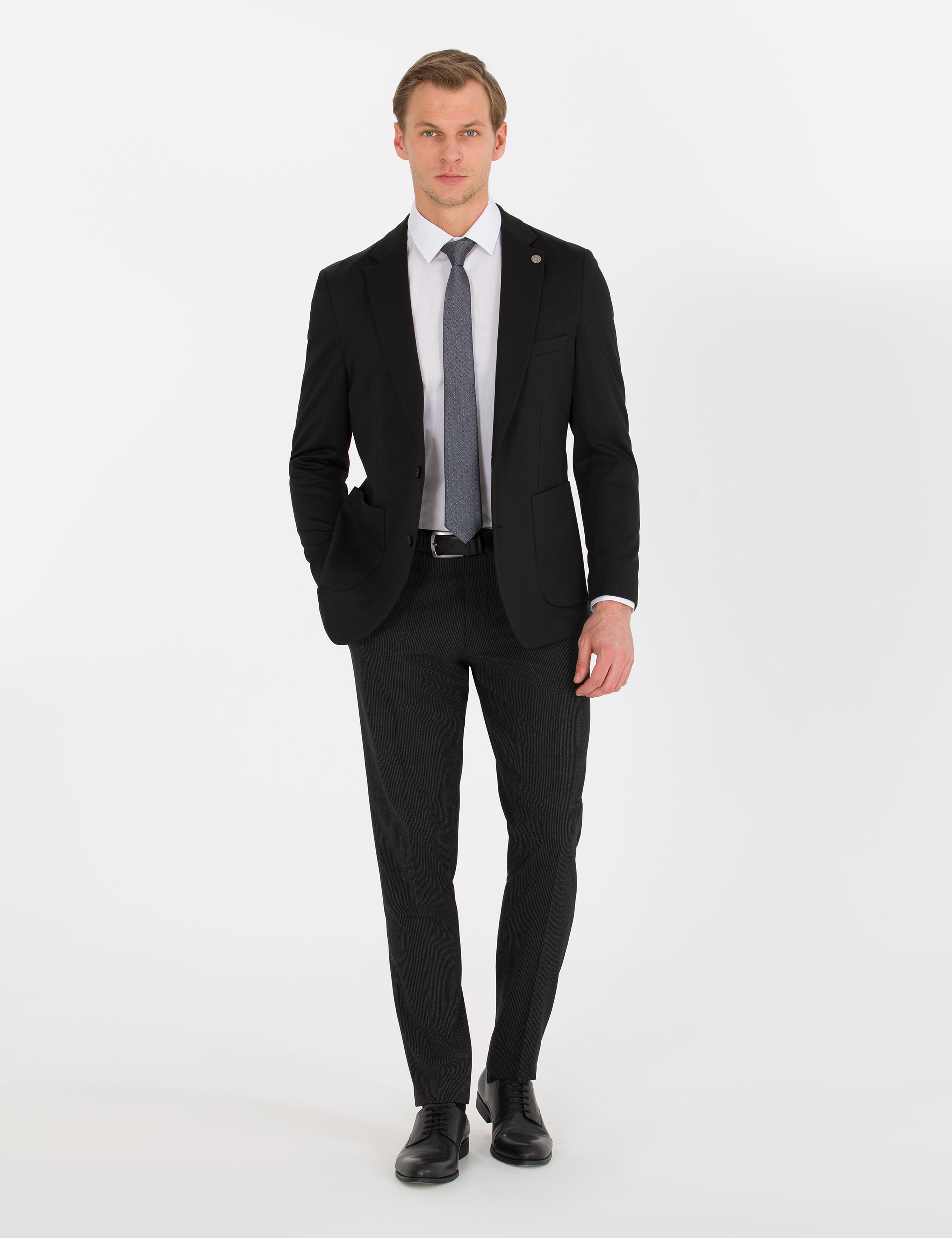 Siyah Ex. Slim Fit Ceket