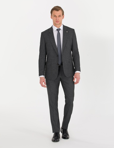 Antrasit Slim Fit Takım Elbise