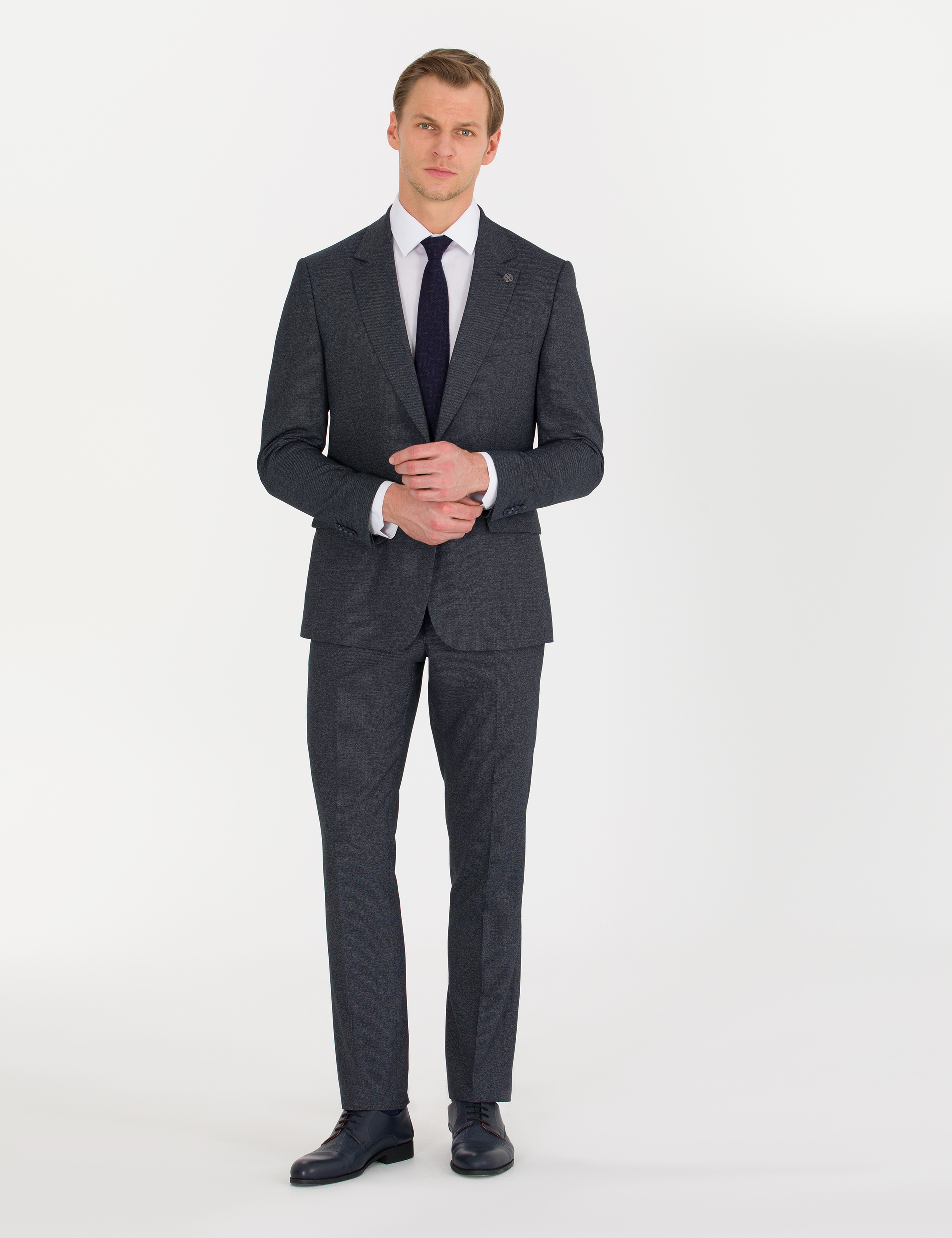 Lacivert Slim Fit Takım Elbise - Image 1