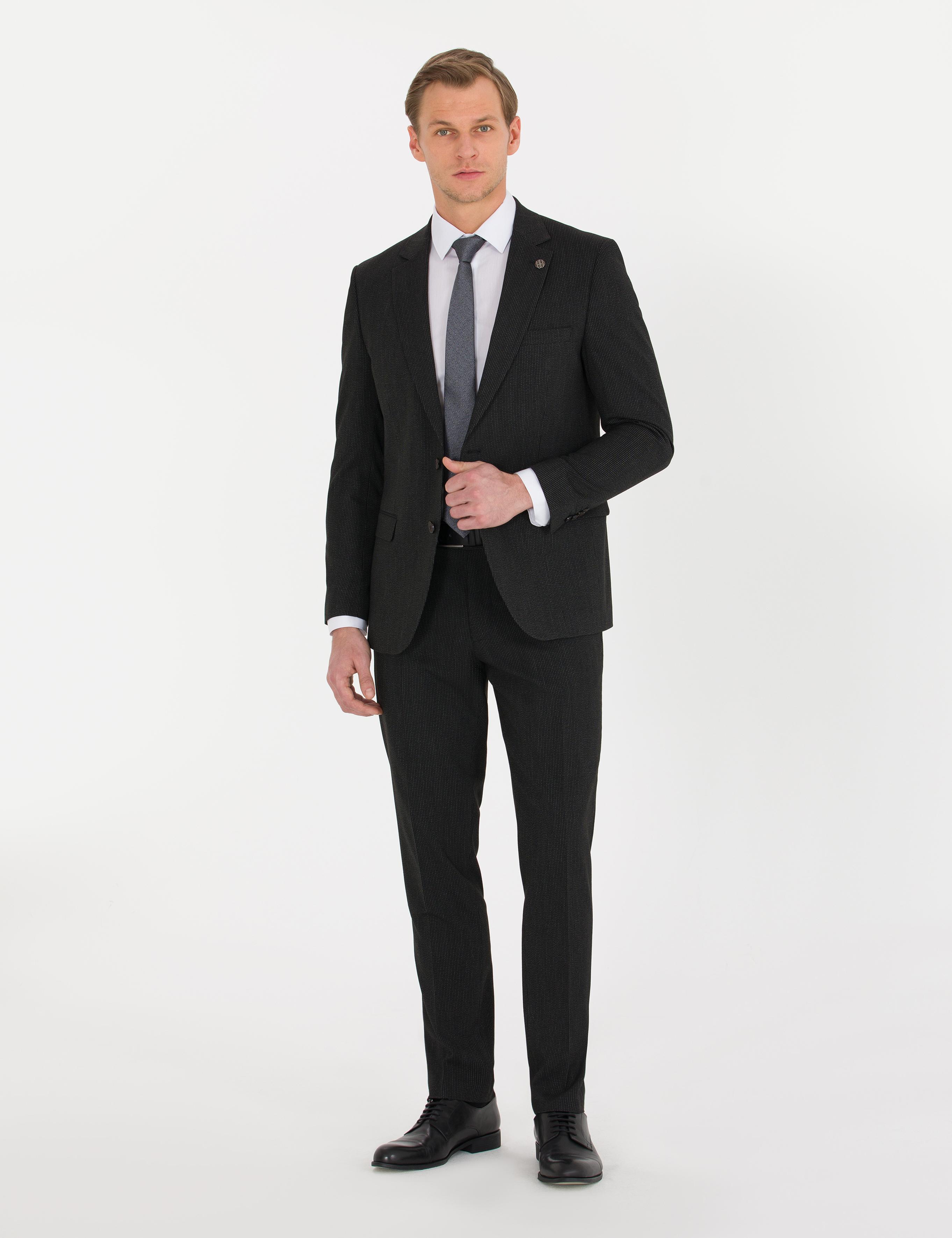 Siyah Ex. Slim Fit Takım Elbise