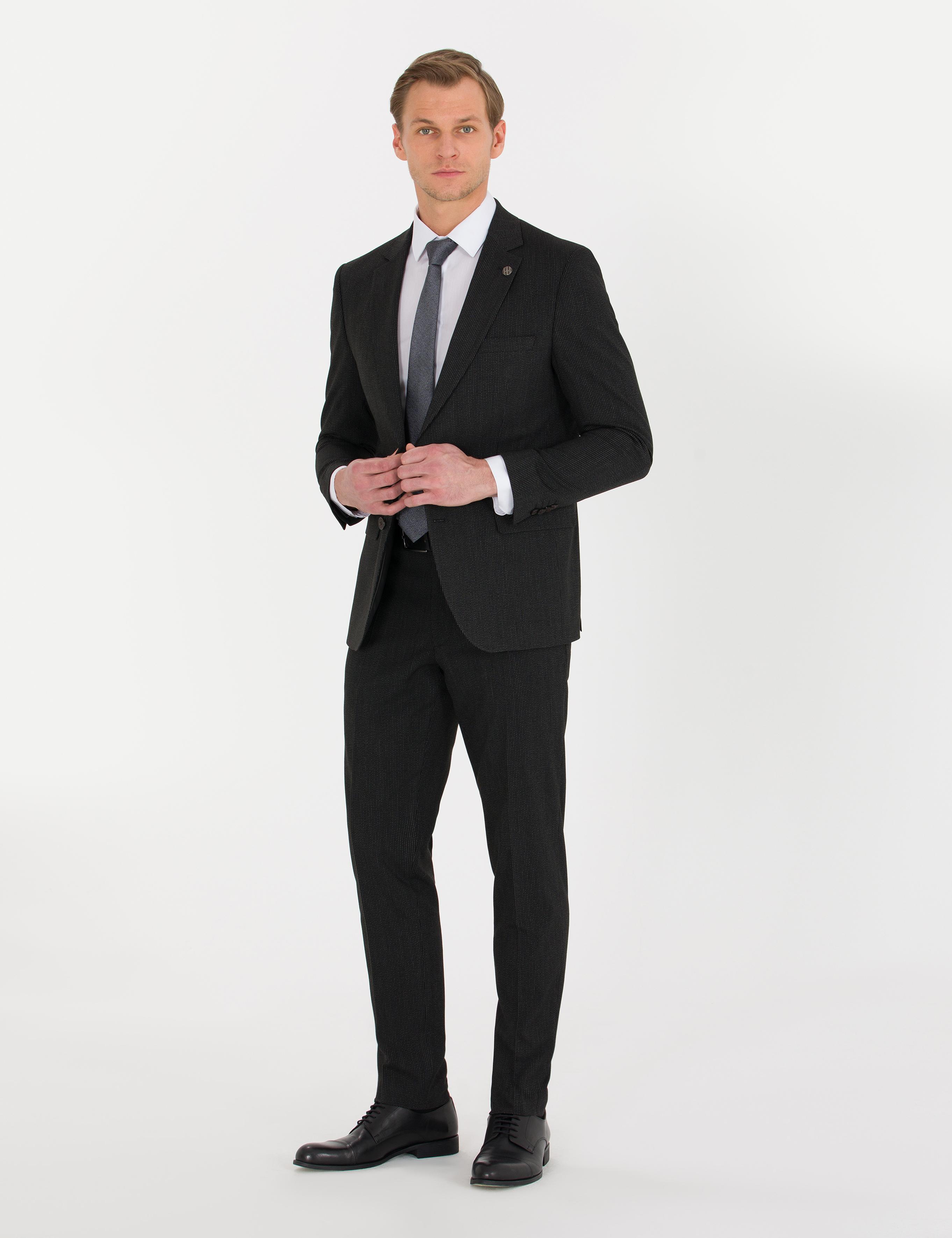 Siyah Ex. Slim Fit Takım Elbise