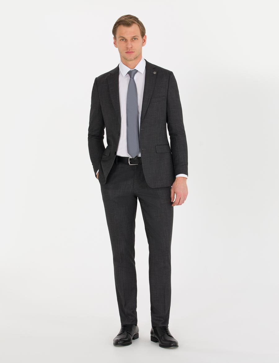 Antrasit Süper Slim Takım Elbise