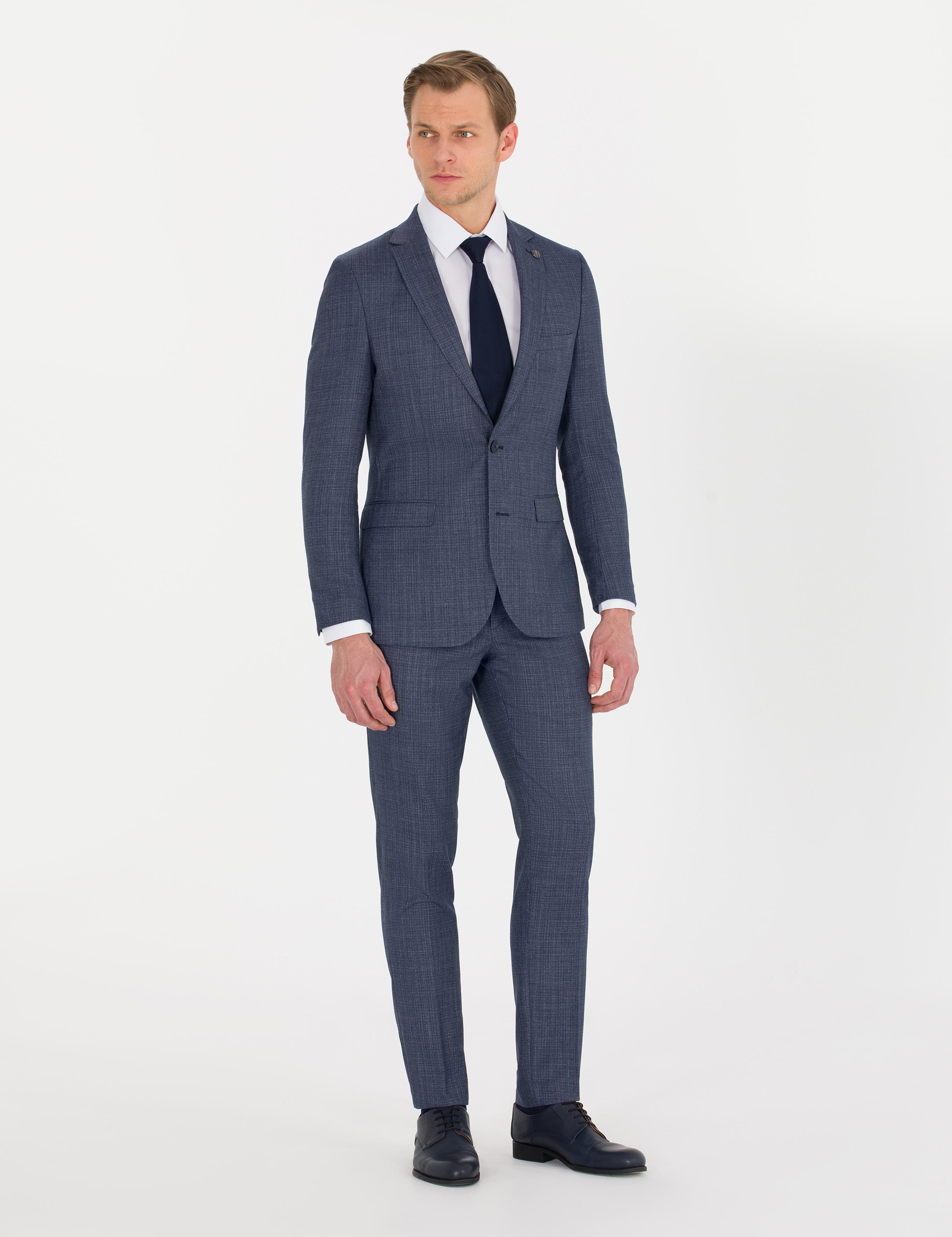 Açık Lacivert Süper Slim Takım Elbise