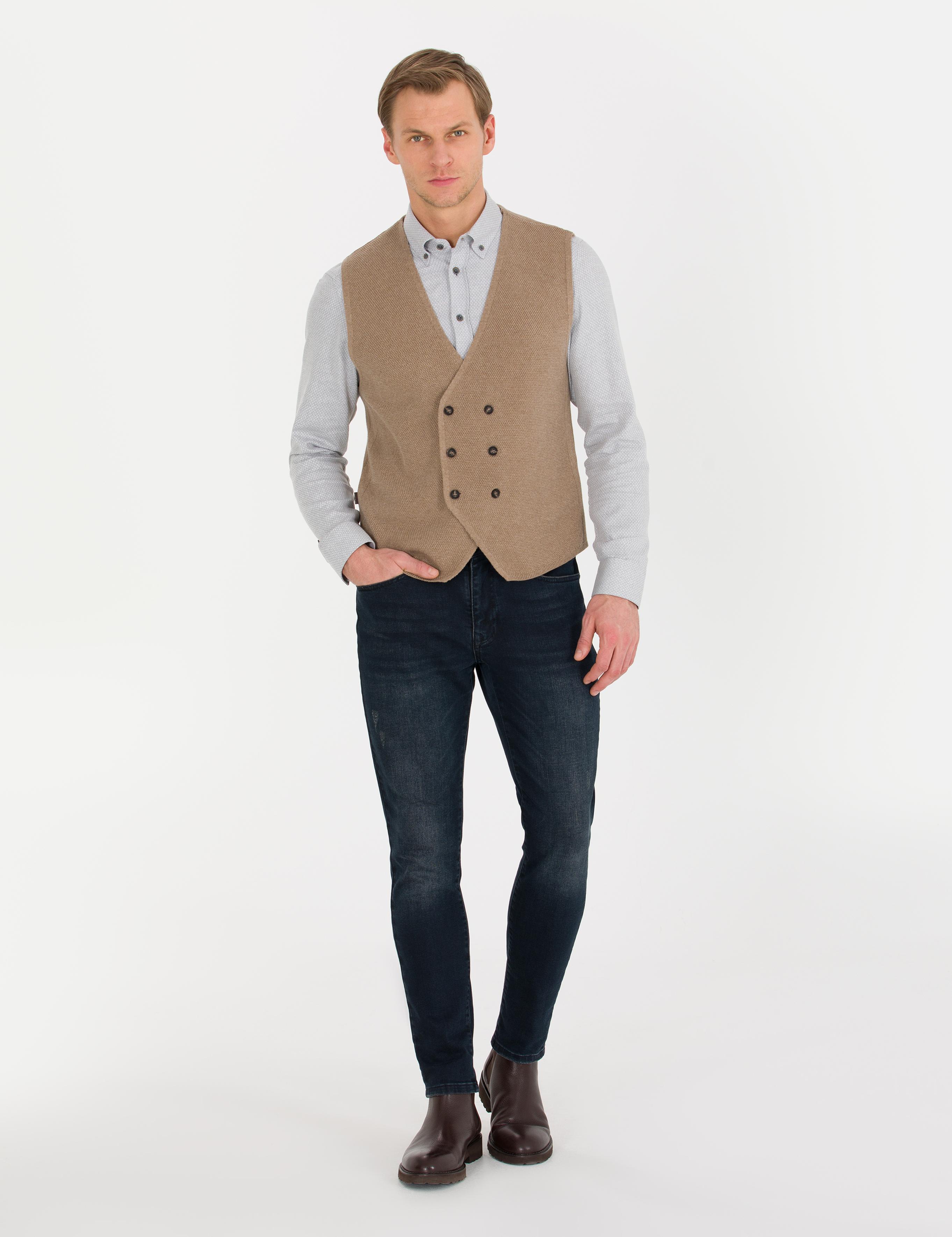 Vizon Melanj Triko Yelek