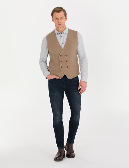 Vizon Melanj Triko Yelek - 50263176019