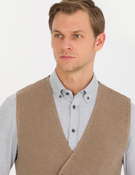 Vizon Melanj Triko Yelek - 50263176019