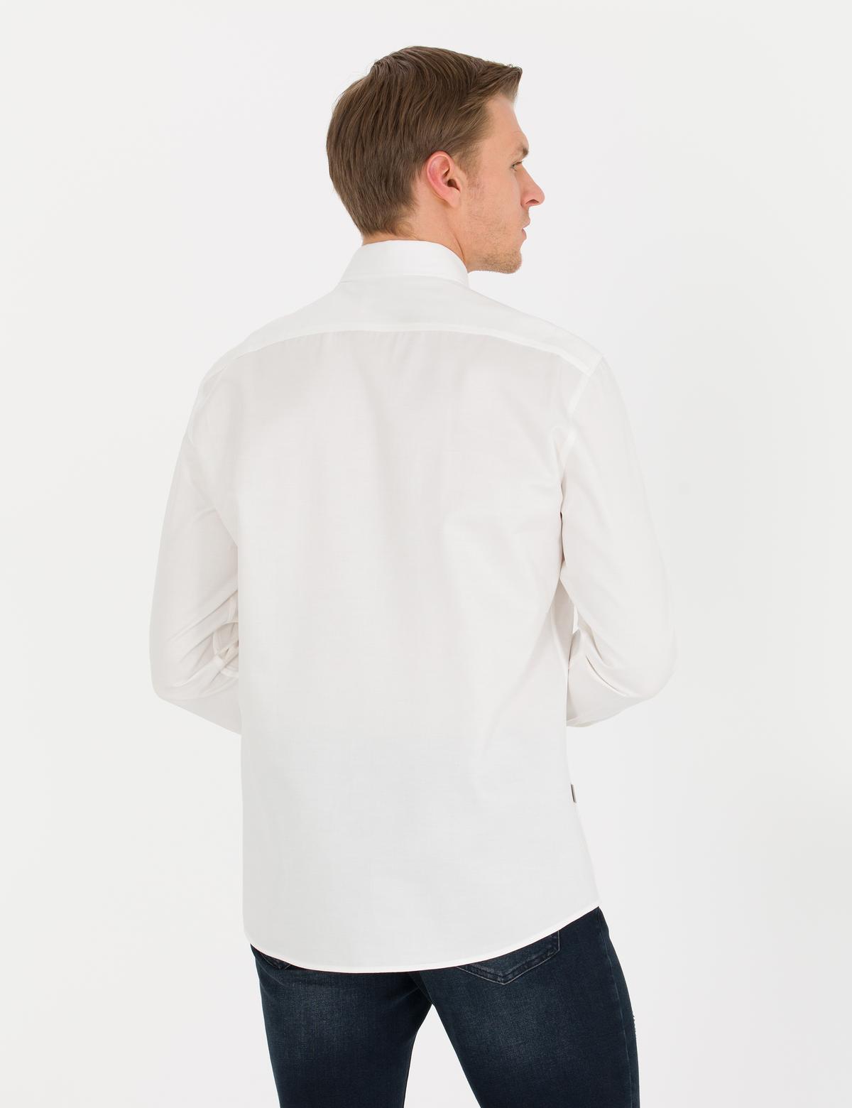 Beyaz Regular Fit Uzun Kollu Gömlek - 50266025003